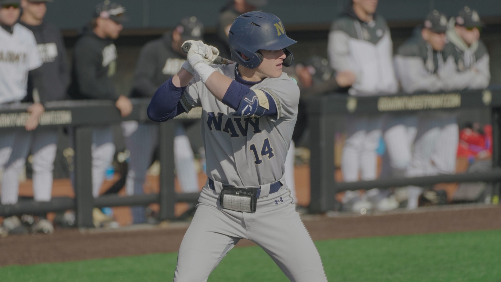 Navy baseball sophomore Chris Klug at Army on March 28, 2026