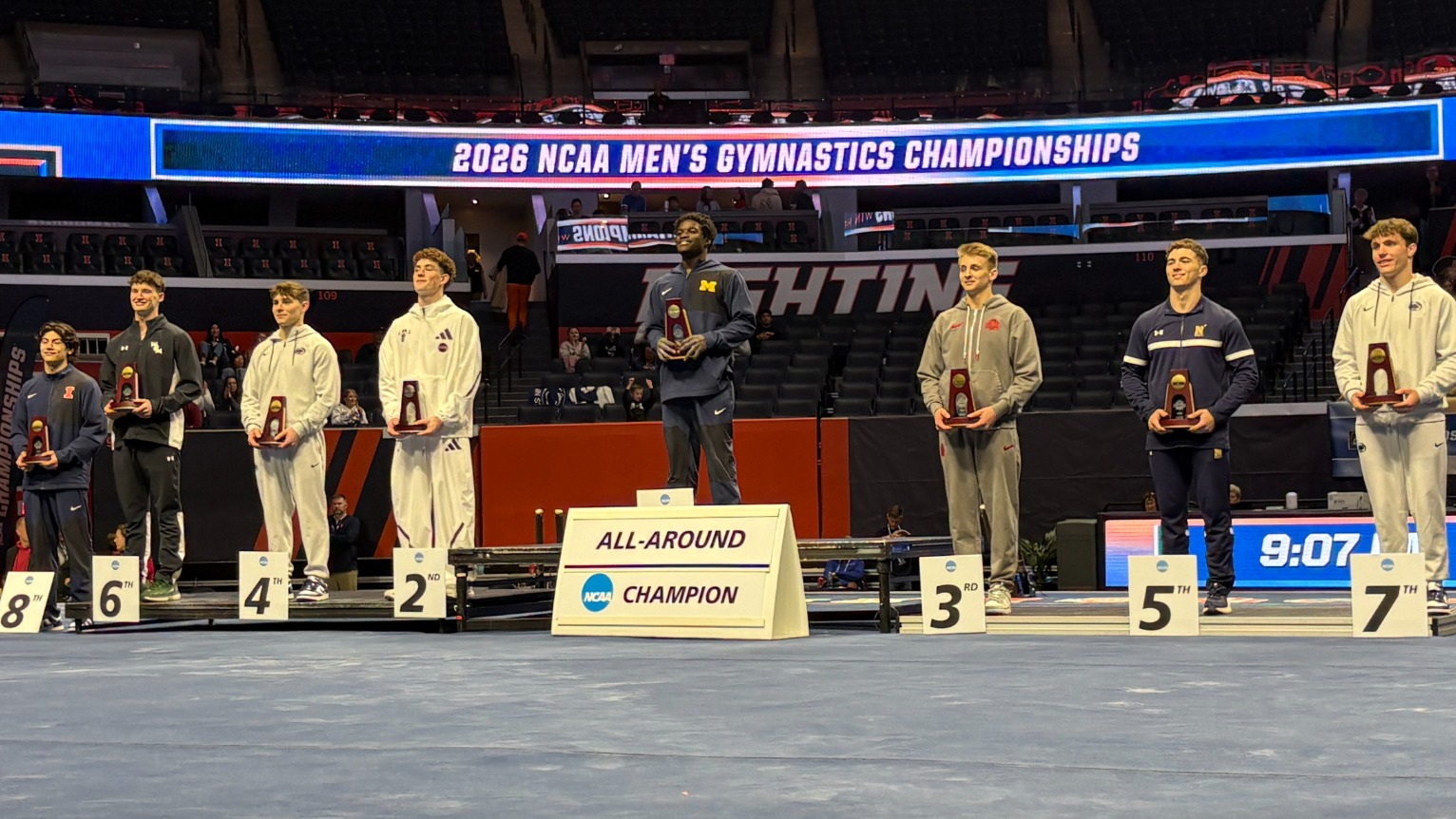 All-American Brian Solomon on the podium at the 2026 NCAA Championship