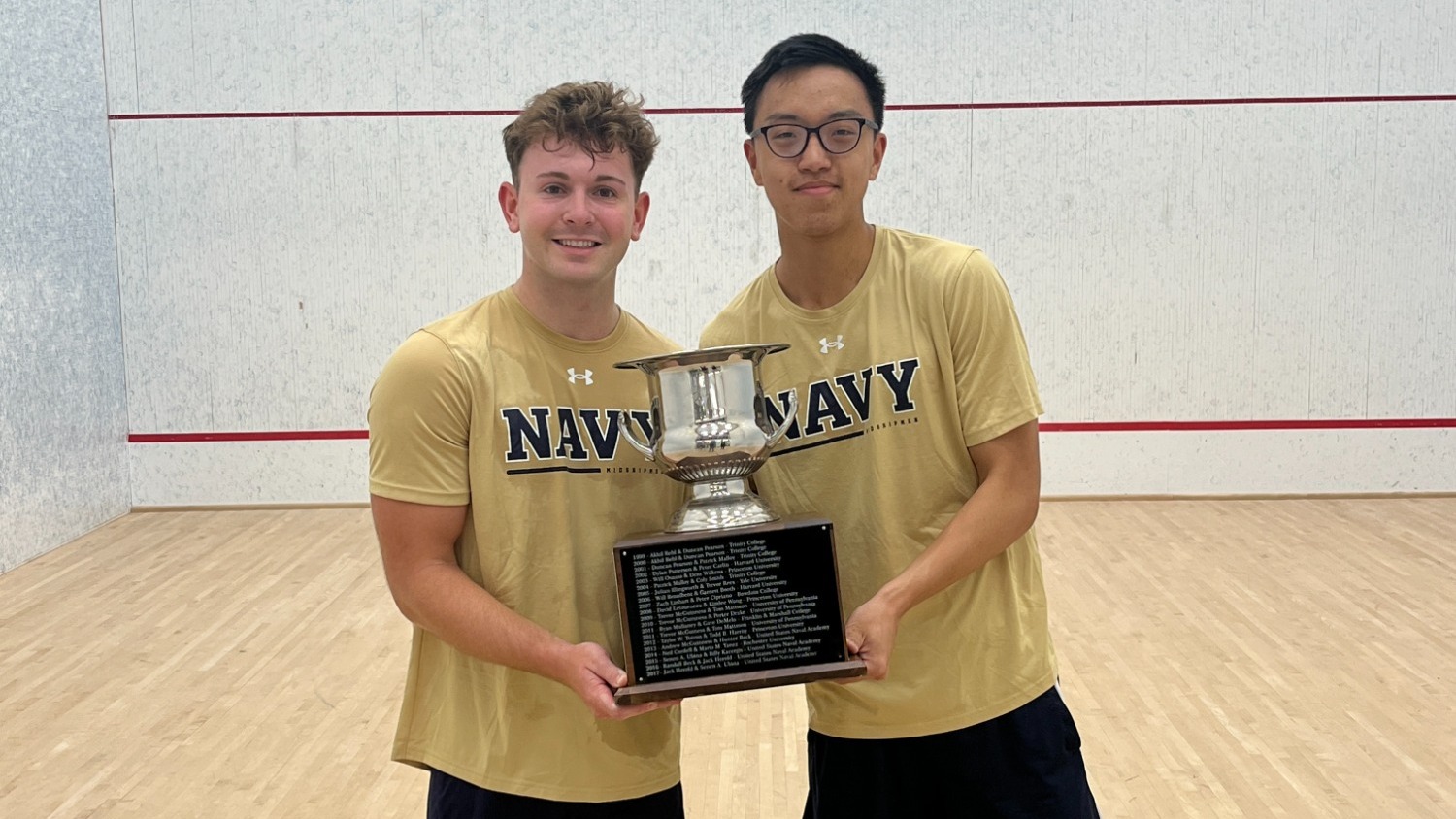 2026 U.S. Intercollegiate Doubles Champions Hudson Poirier and Wenqing Tang