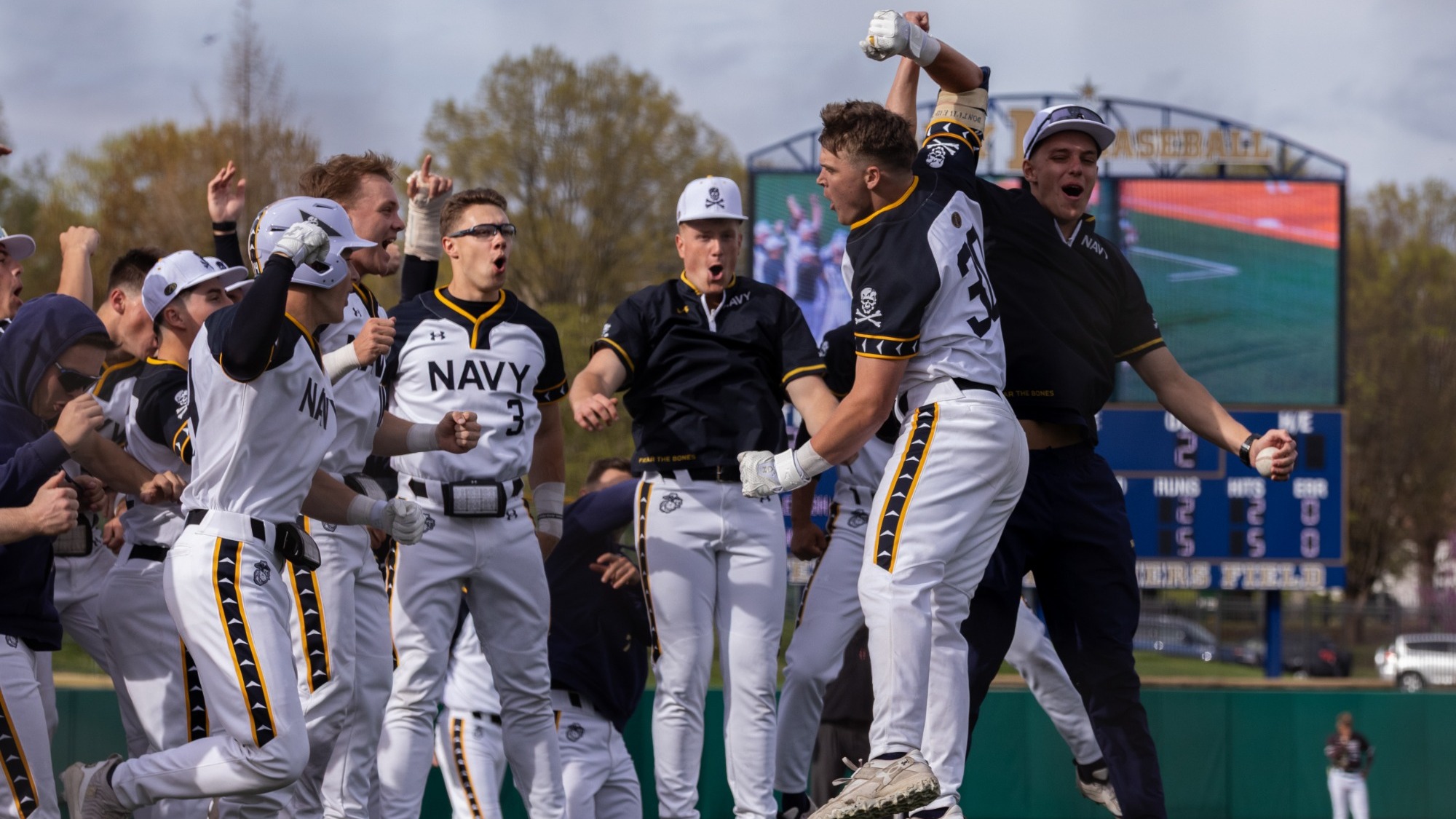 Navy baseball rookie Patrick Walsh against Lehigh on April 5, 2026