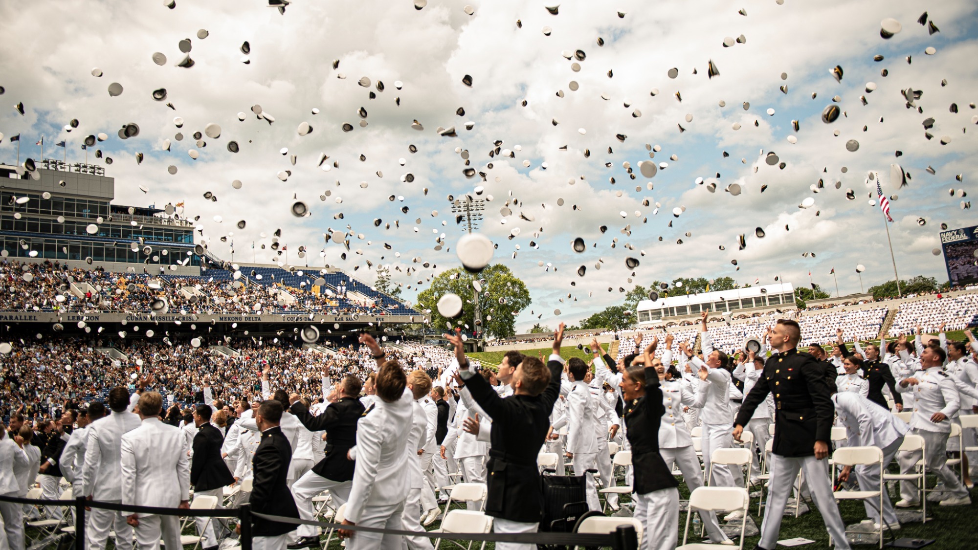 Graduation Hat Toss