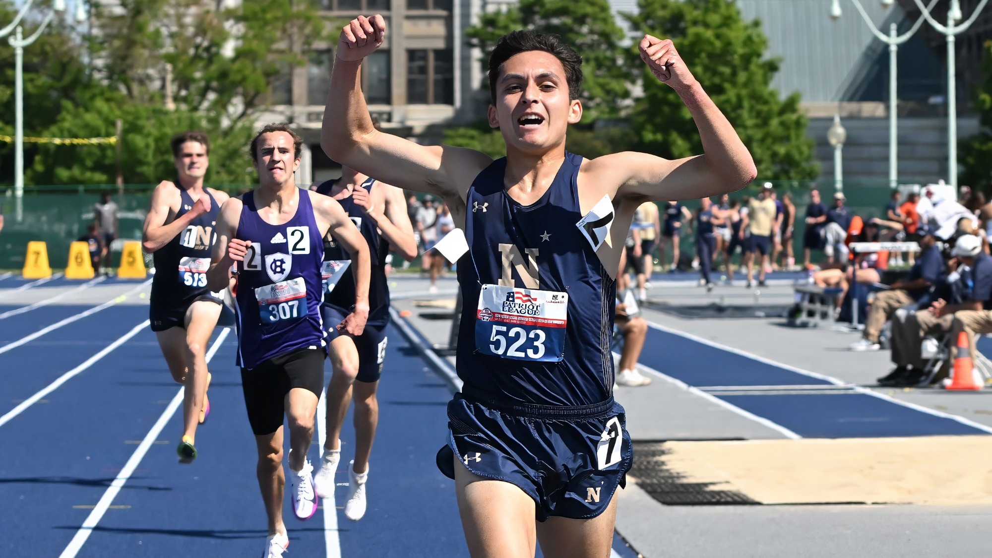 Justin Mumford at the Patriot League Outdoor Championship