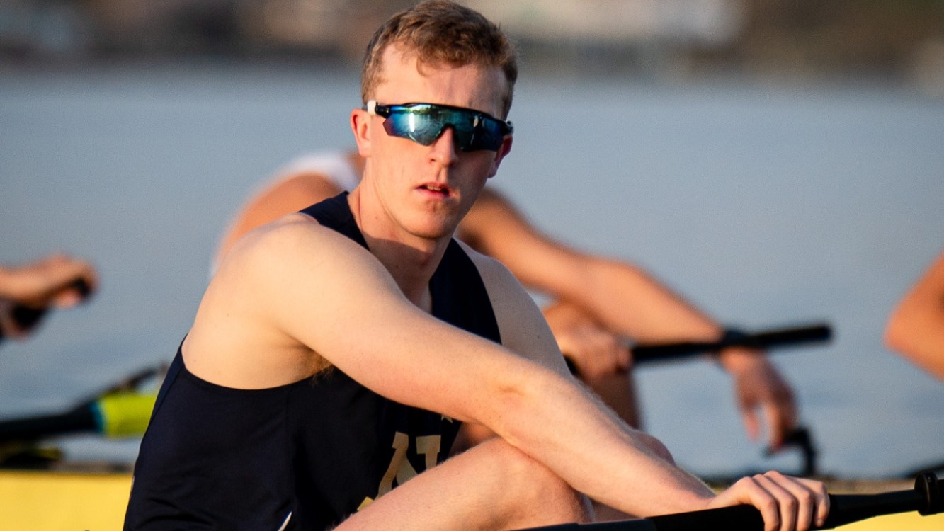 Nathaniel Duffy pre-race versus Princeton