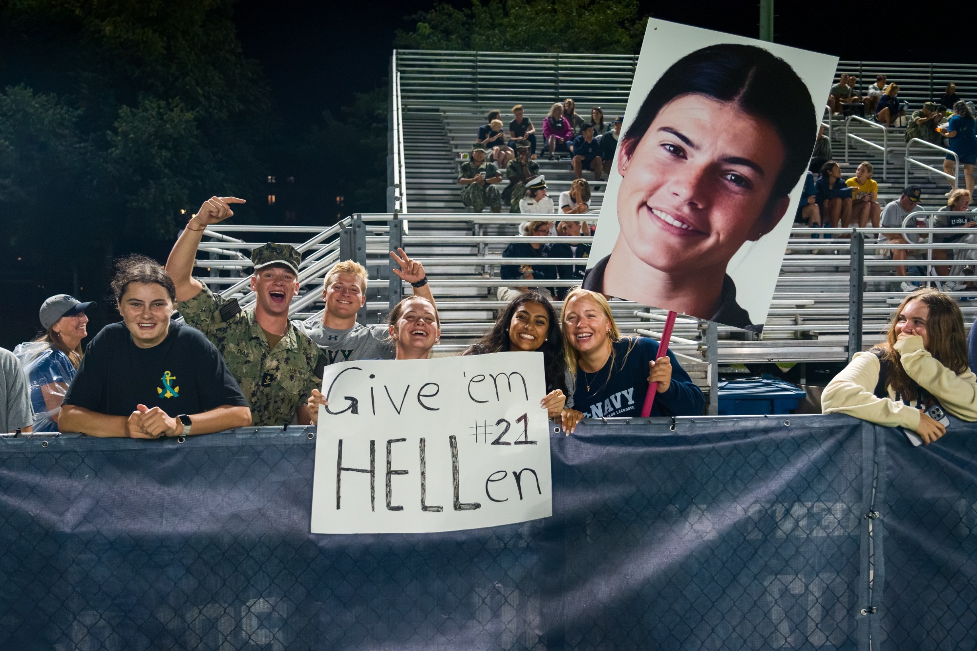 Navy Fans show their support