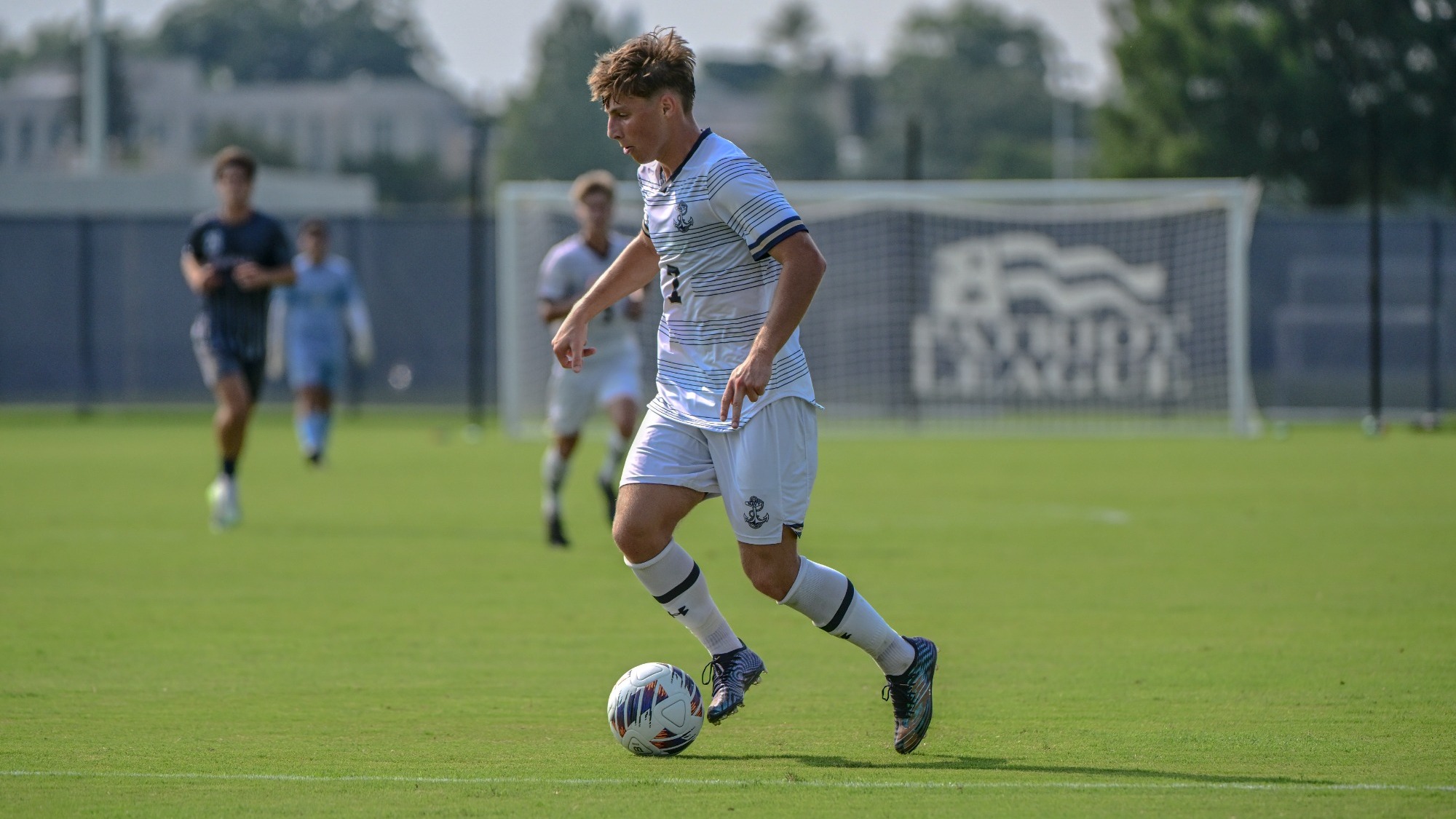 Navy men's soccer midfielder Nick Gallucci against La Salle on August 15, 2026 in Annapolis, Md.