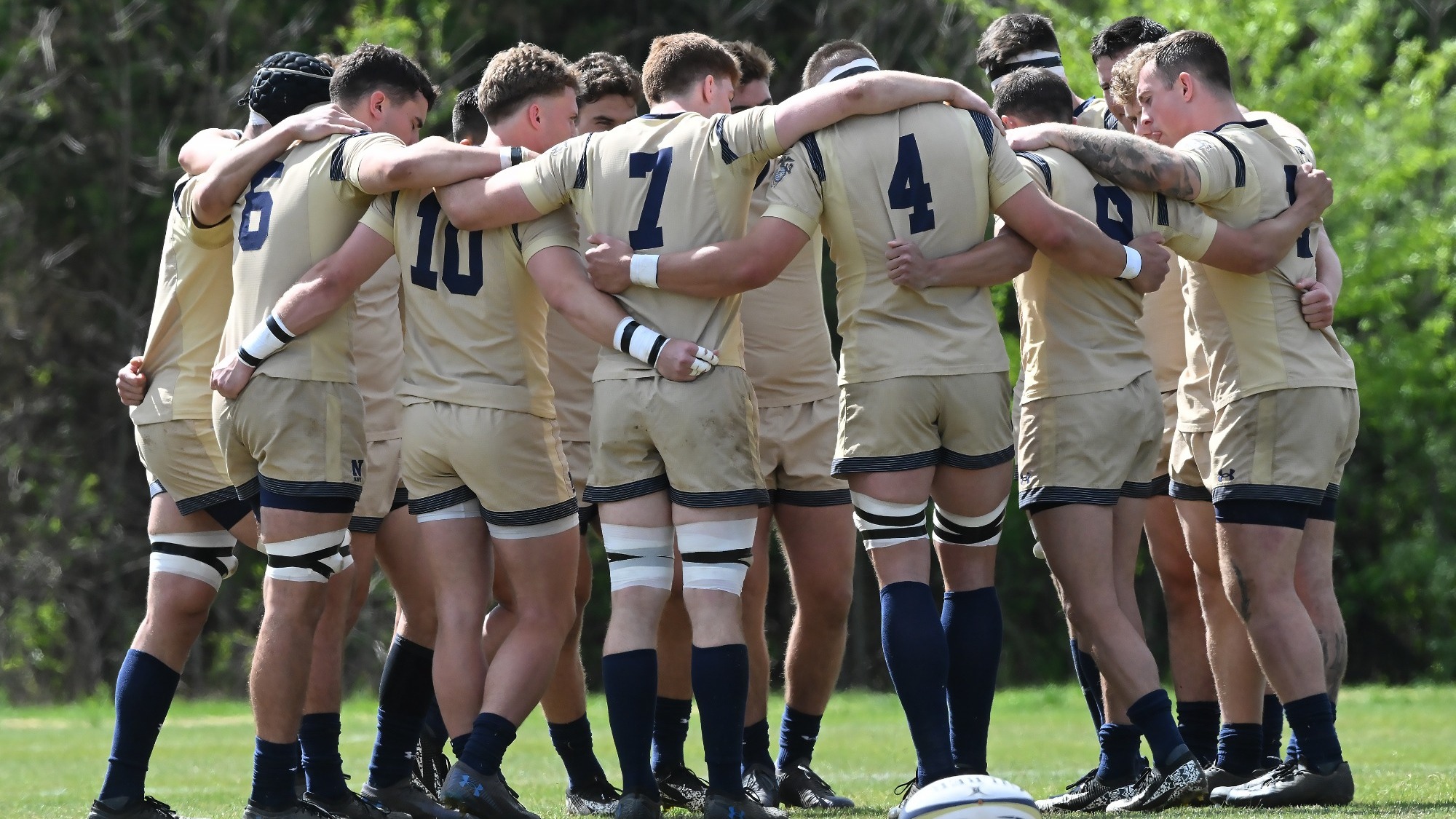 2025-26 Men's Rugby Team Huddle