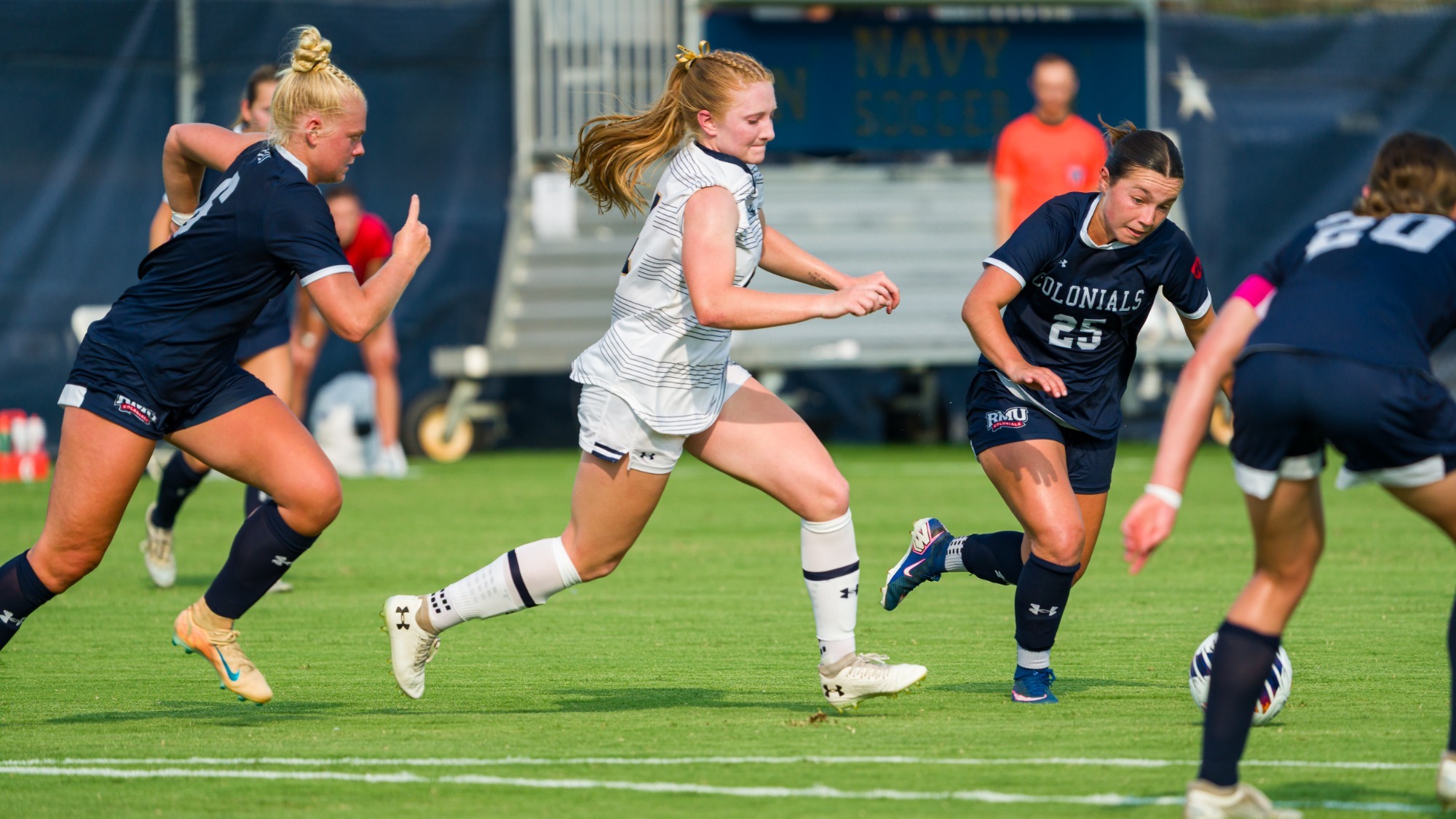 Jessica Black dribbles versus Robert Morris on Aug. 12