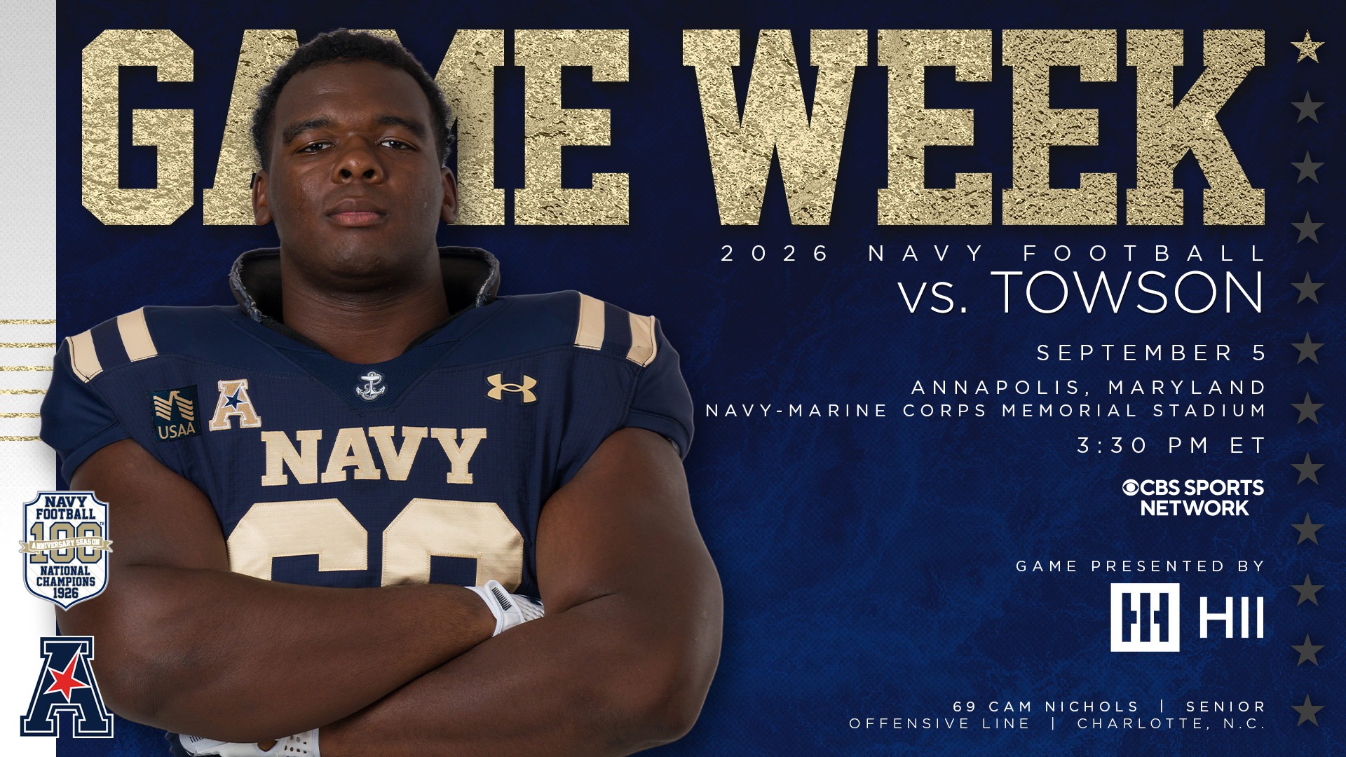 2026FB Towson Game Week Graphic