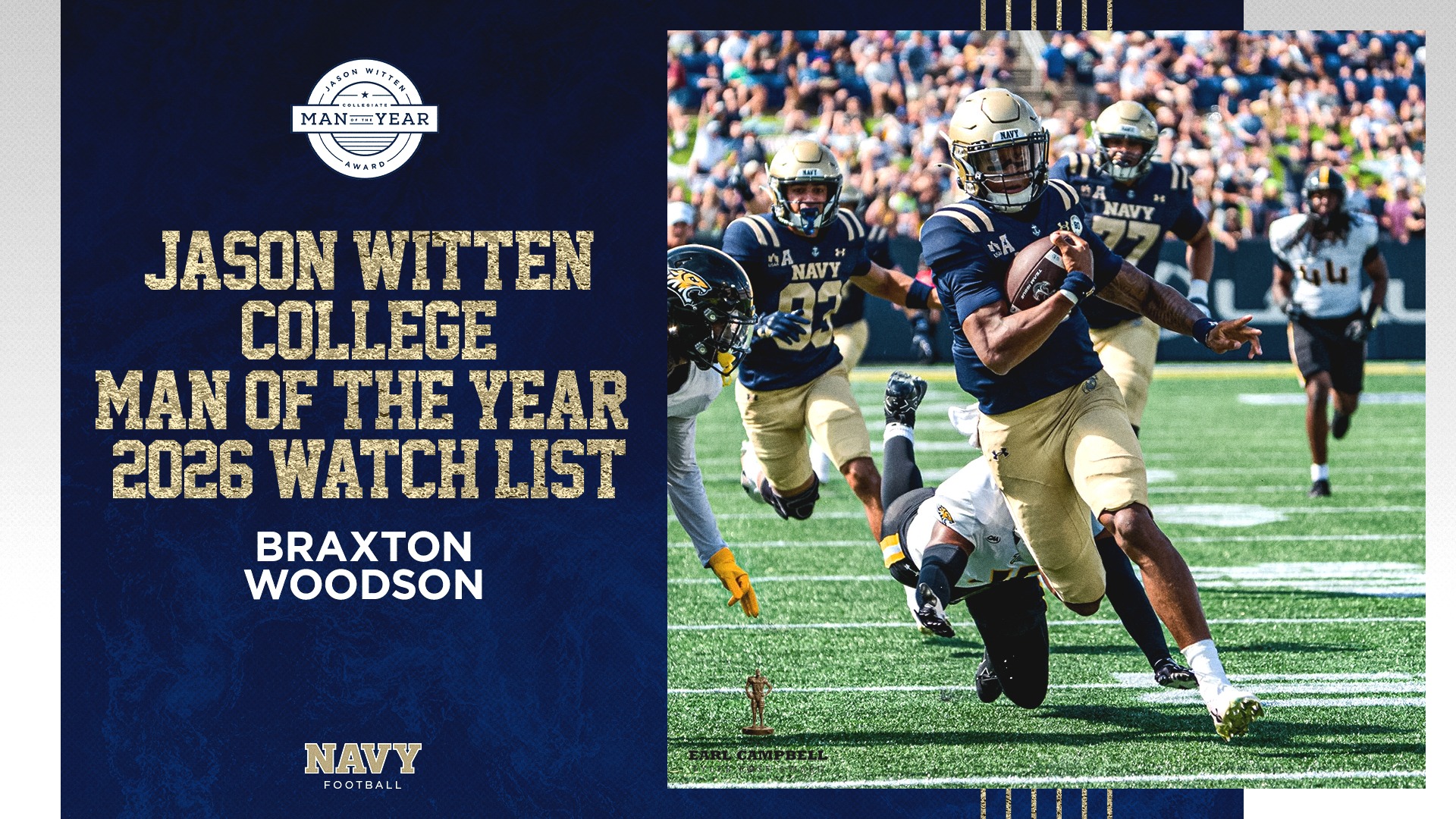 Braxton Woodson named to the Jason Witten Watch List
