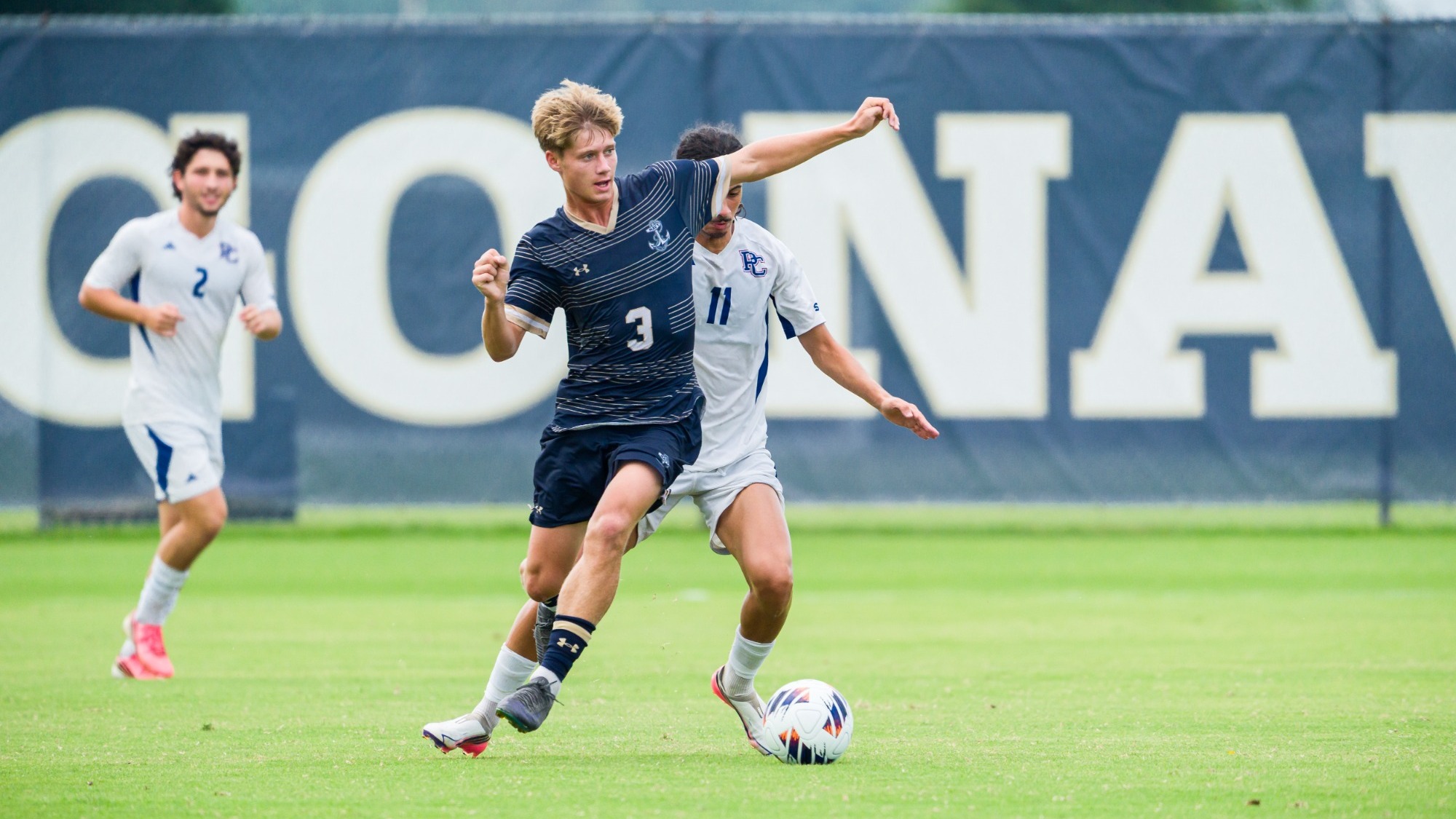 Navy sophomore Will Cawlfield against Presbyterian on August 31, 2026 in Annapolis, Md.