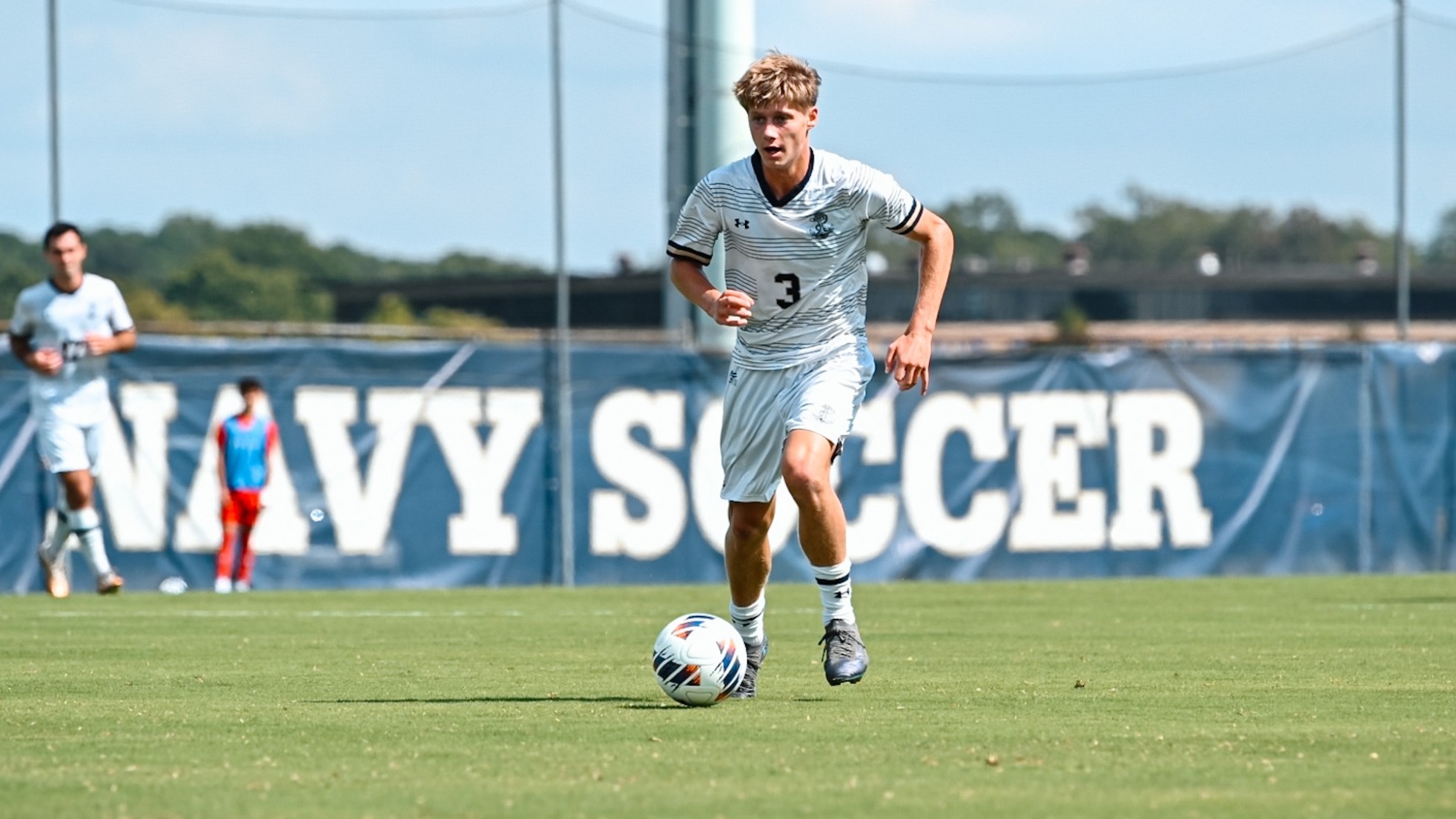 Navy sophomore Will Cawlfield against Boston University in Annapolis, Maryland on August 19, 2026