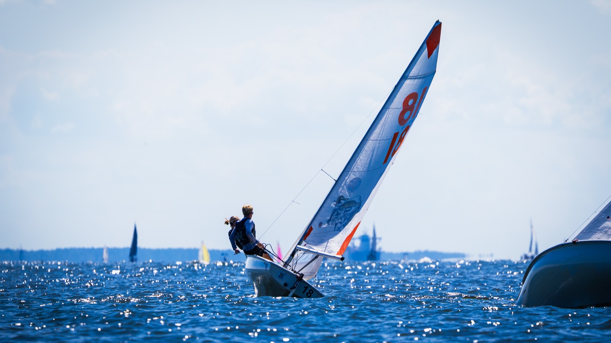 Navy intercollegiate sailing team competing at the 2026 Chesapeake Invitational on Sept. 19, 2026 in Annapolis, Md.