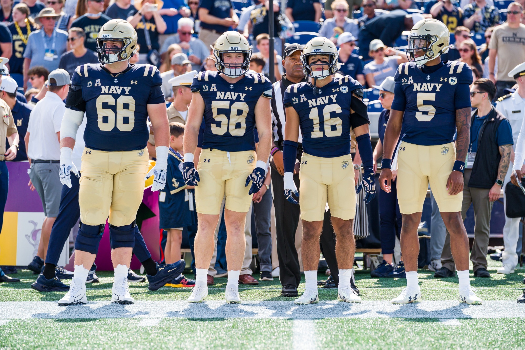 Navy Captains before Towson Game