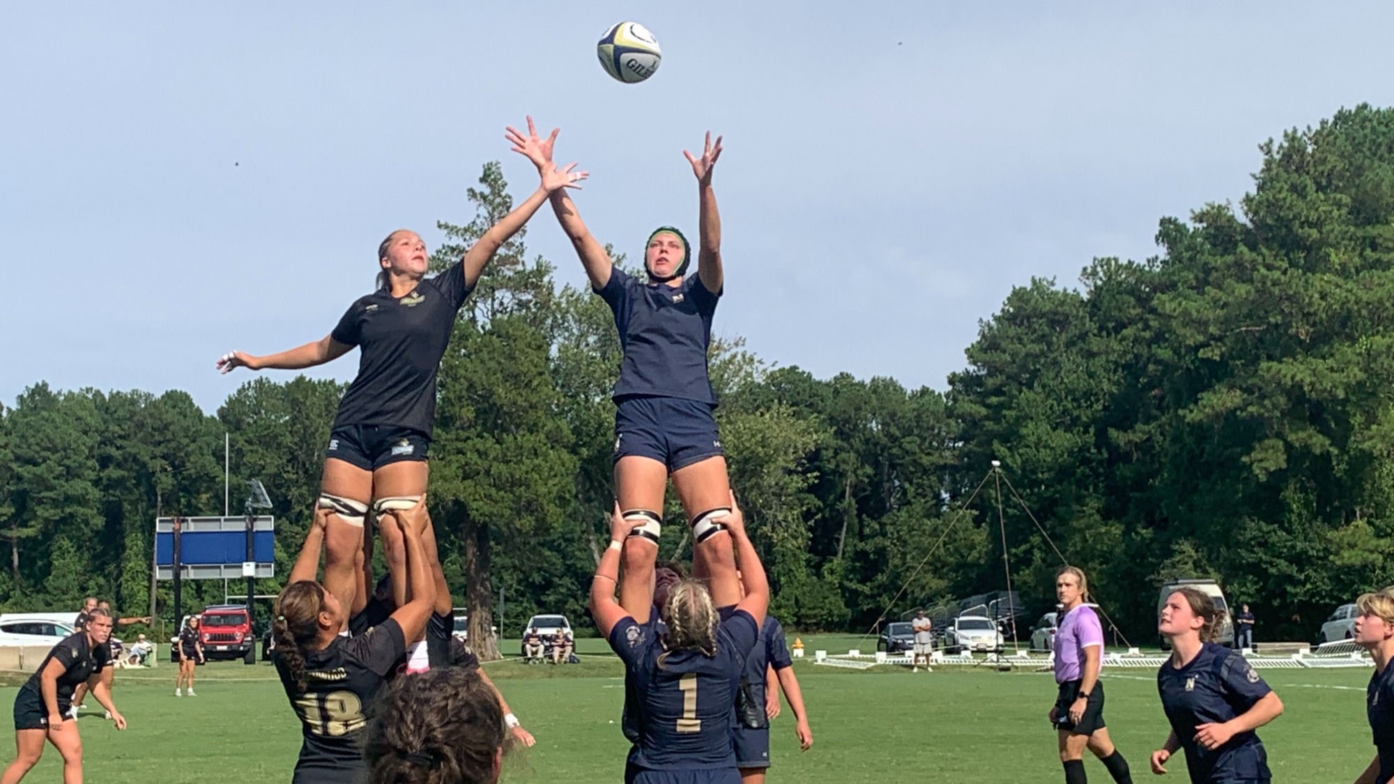 Keira Cole catching the Navy Lineout Pass