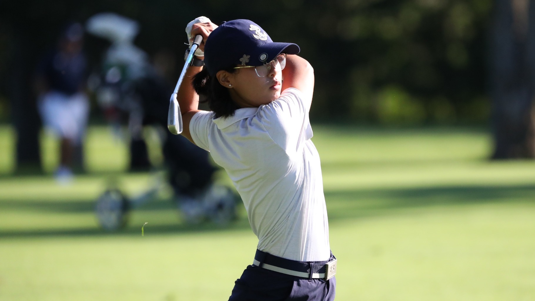 Navy freshman women's golfer Jamison Louie at the 2026 Folds of Honor Collegiate in Grand Haven, Mich.