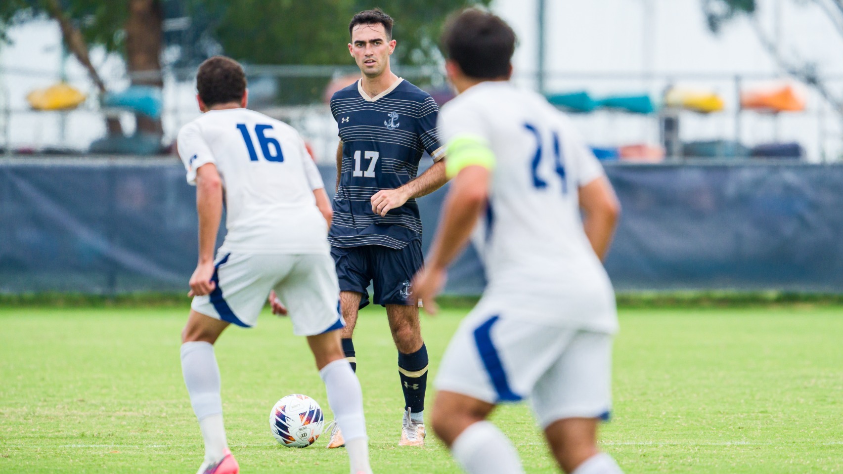 Navy men's soccer senior Alex Galloway against Presbyterian on August 31, 2026 in Annapolis, Md.