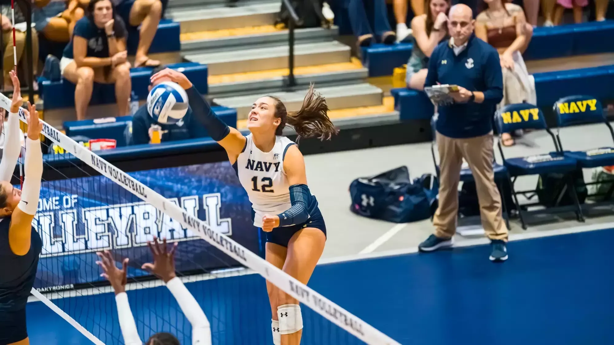 ANNAPOLIS, MD - September 04, 2026 - Photos taken during the Match between the Navy Midshipmen and the Coppin State Eagles at Wesley A. Brown Field House in Annapolis, MD. (Photos by Kevin Snyder / Navy Midshipmen)