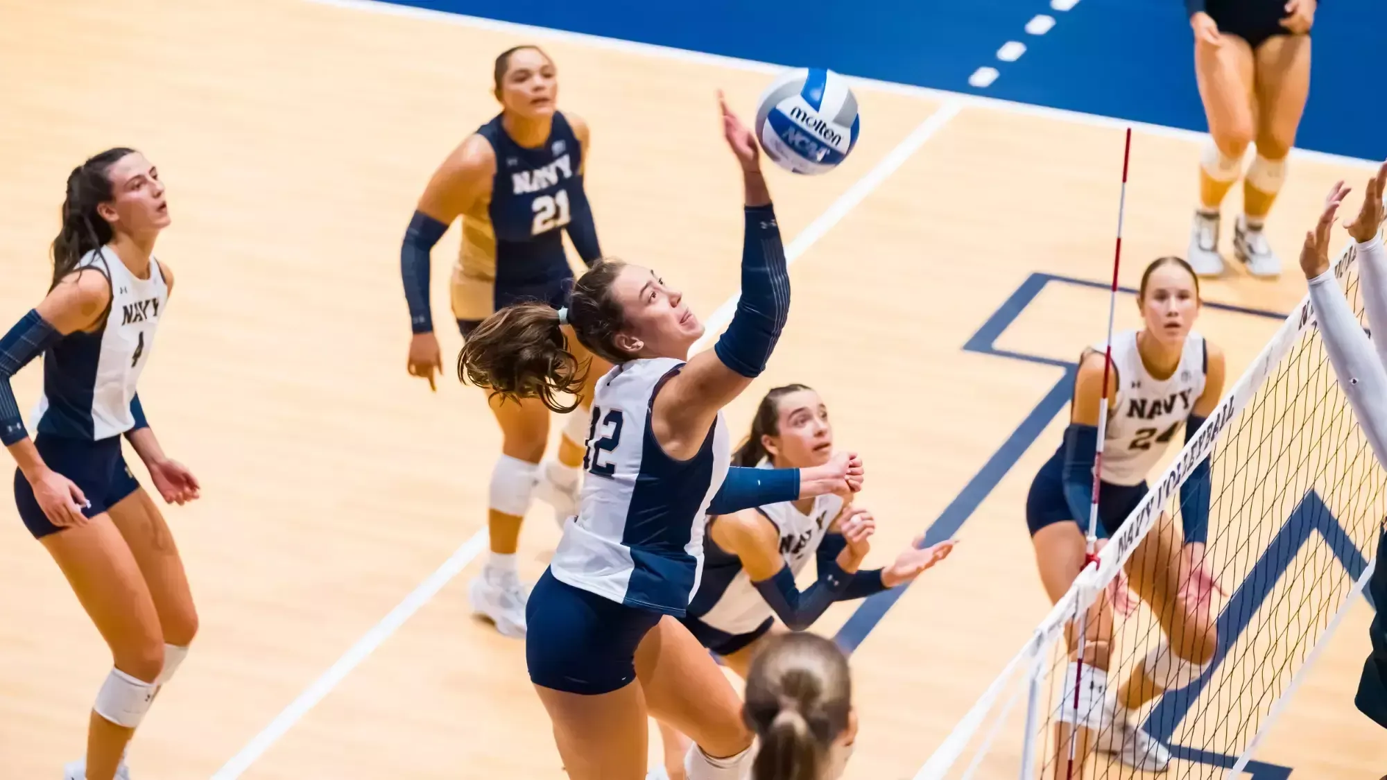 ANNAPOLIS, MD - September 04, 2026 - Photos taken during the Match between the Navy Midshipmen and the Coppin State Eagles at Wesley A. Brown Field House in Annapolis, MD. (Photos by Kevin Snyder / Navy Midshipmen)