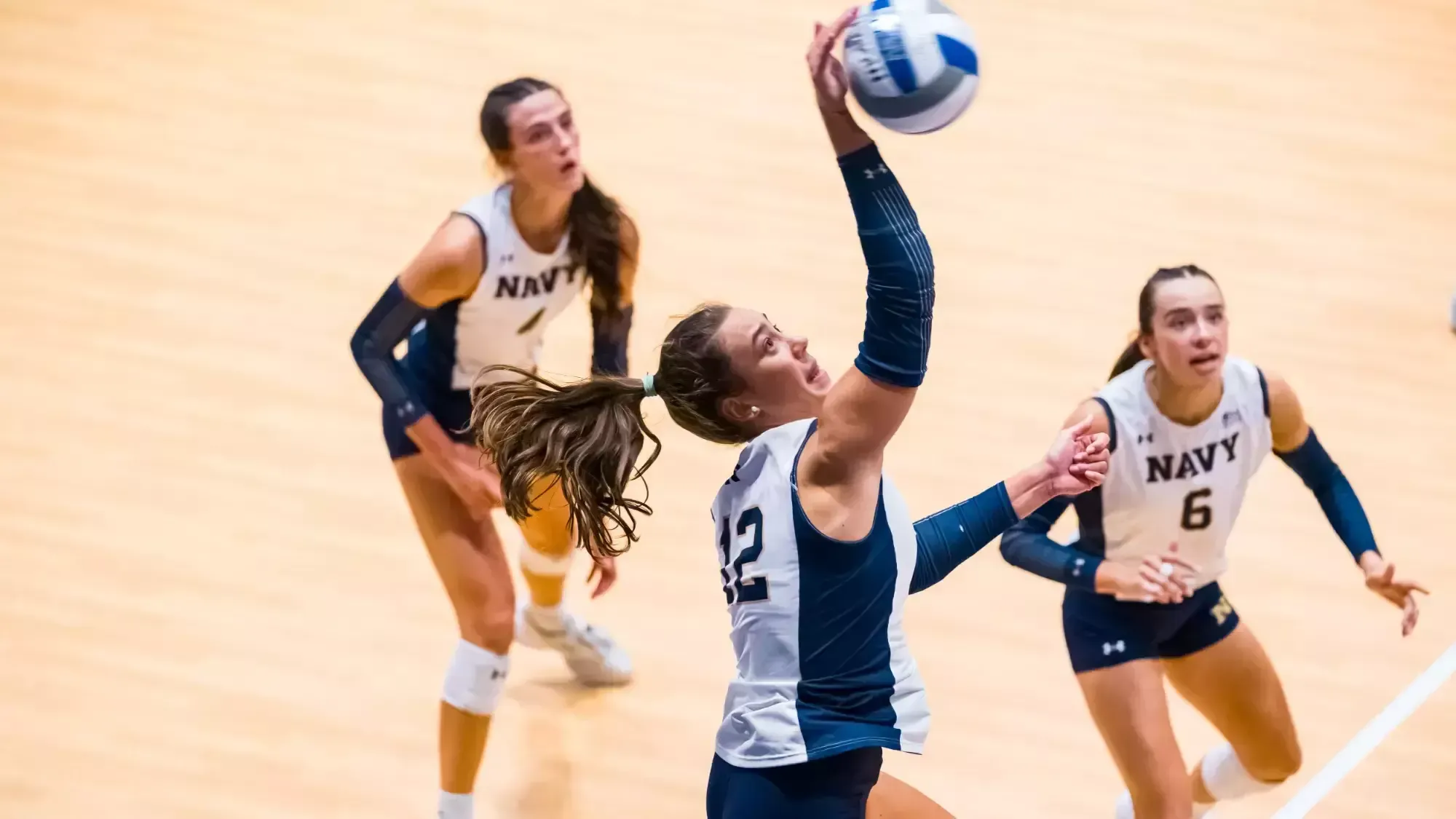 ANNAPOLIS, MD - September 04, 2026 - Photos taken during the Match between the Navy Midshipmen and the Coppin State Eagles at Wesley A. Brown Field House in Annapolis, MD. (Photos by Kevin Snyder / Navy Midshipmen)
