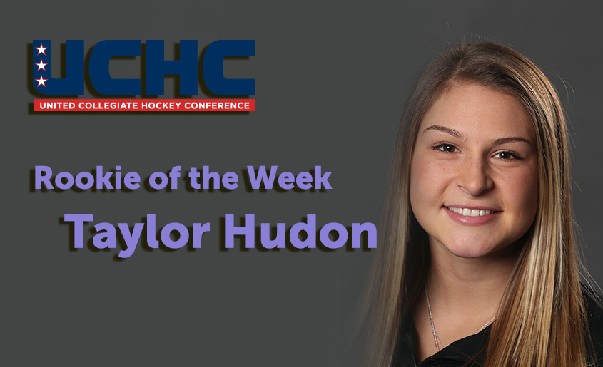 Taylor Hudon Named UCHC Rookie of the Week Nazareth University Athletics