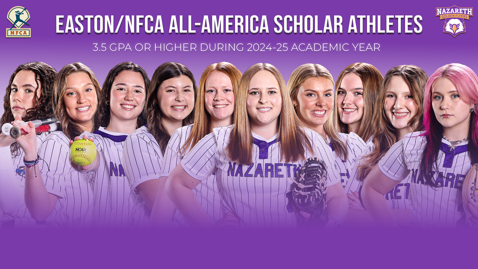 NFCA All-America Scholar Athletes Graphic 