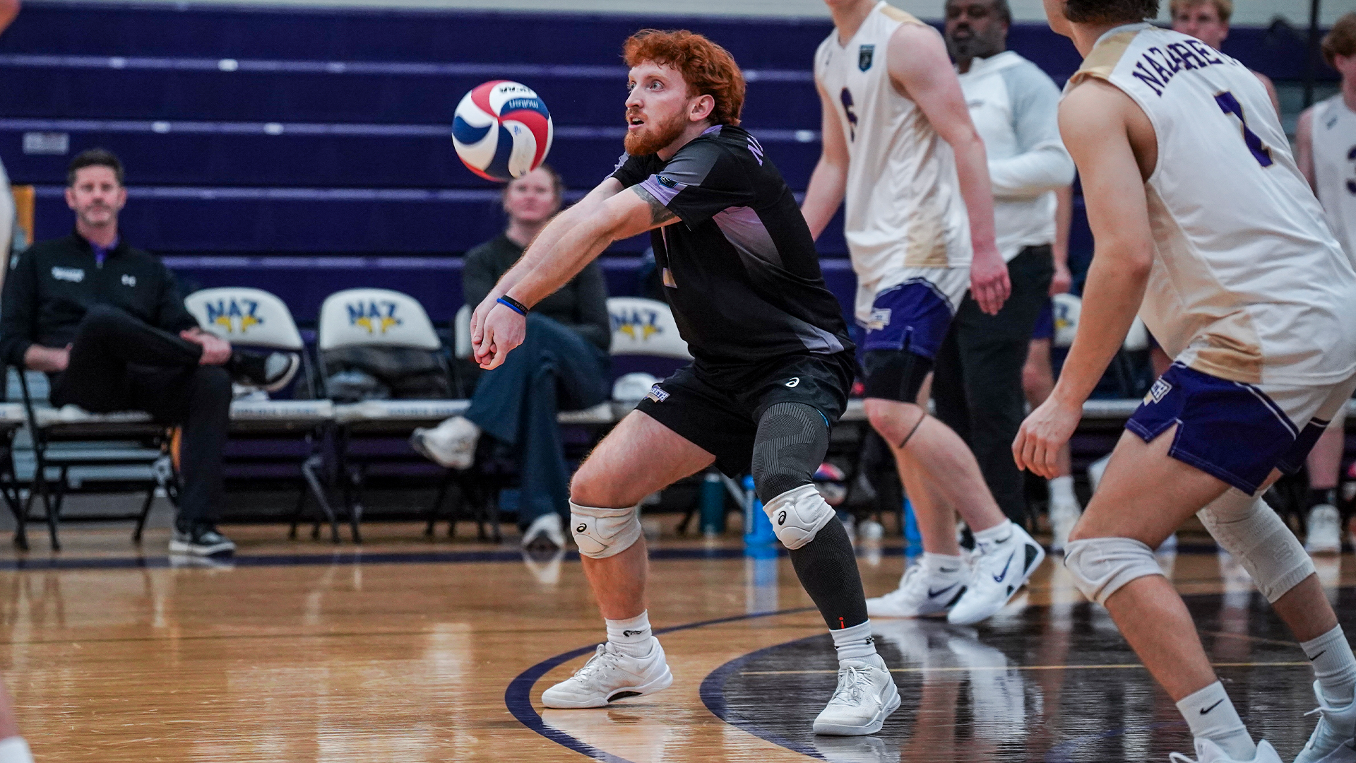 Gavin Sweet passing a volleyball