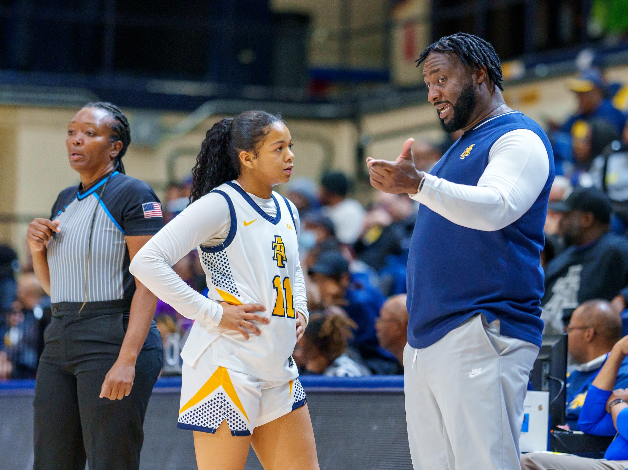 Head Coach Tarrell Robinson - 2025-26 A&T Women's Basketball vs Shaw \ www.ncataggies.com - Photo by: Kevin L. Dorsey
