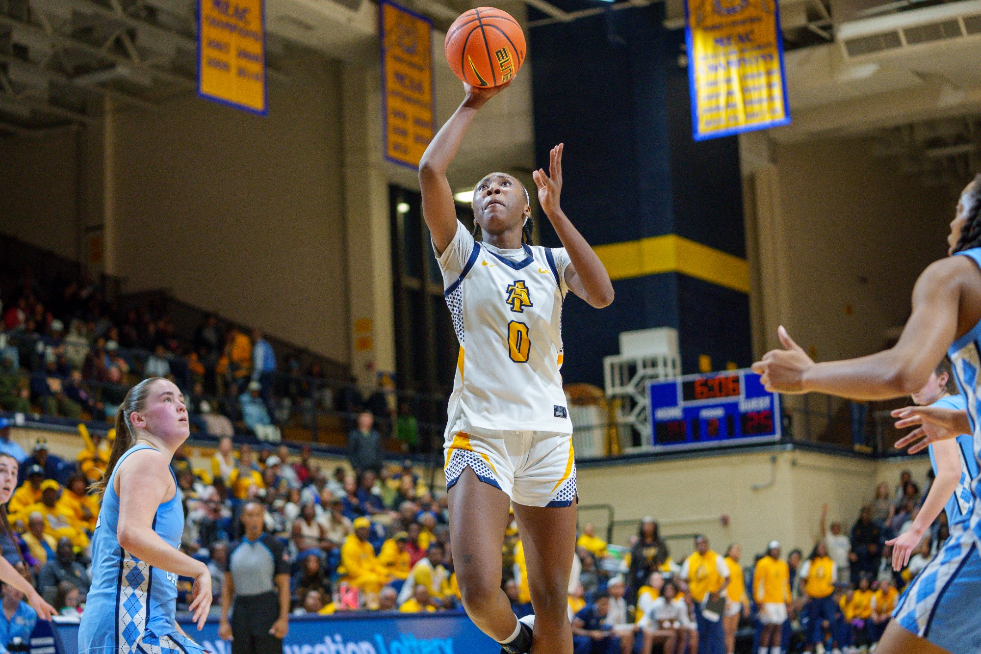 Darrionna Howard (0) - 2025-26 A&T Women's Basketball vs UNC \ www.ncataggies.com - Photo by: Kevin L. Dorsey