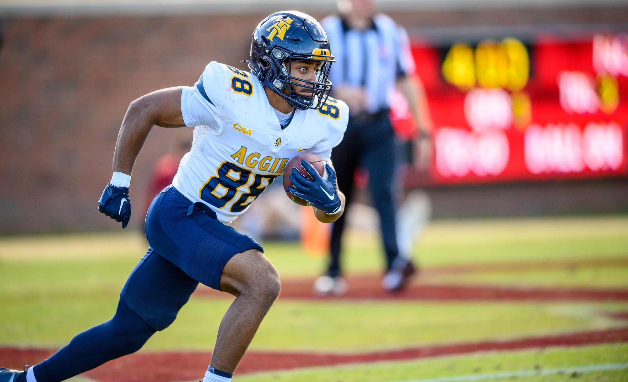 Elijah Kennedy (88) - 2025 A&T Football at Elon \ www.ncataggies.com - Photo by: Kevin L. Dorsey