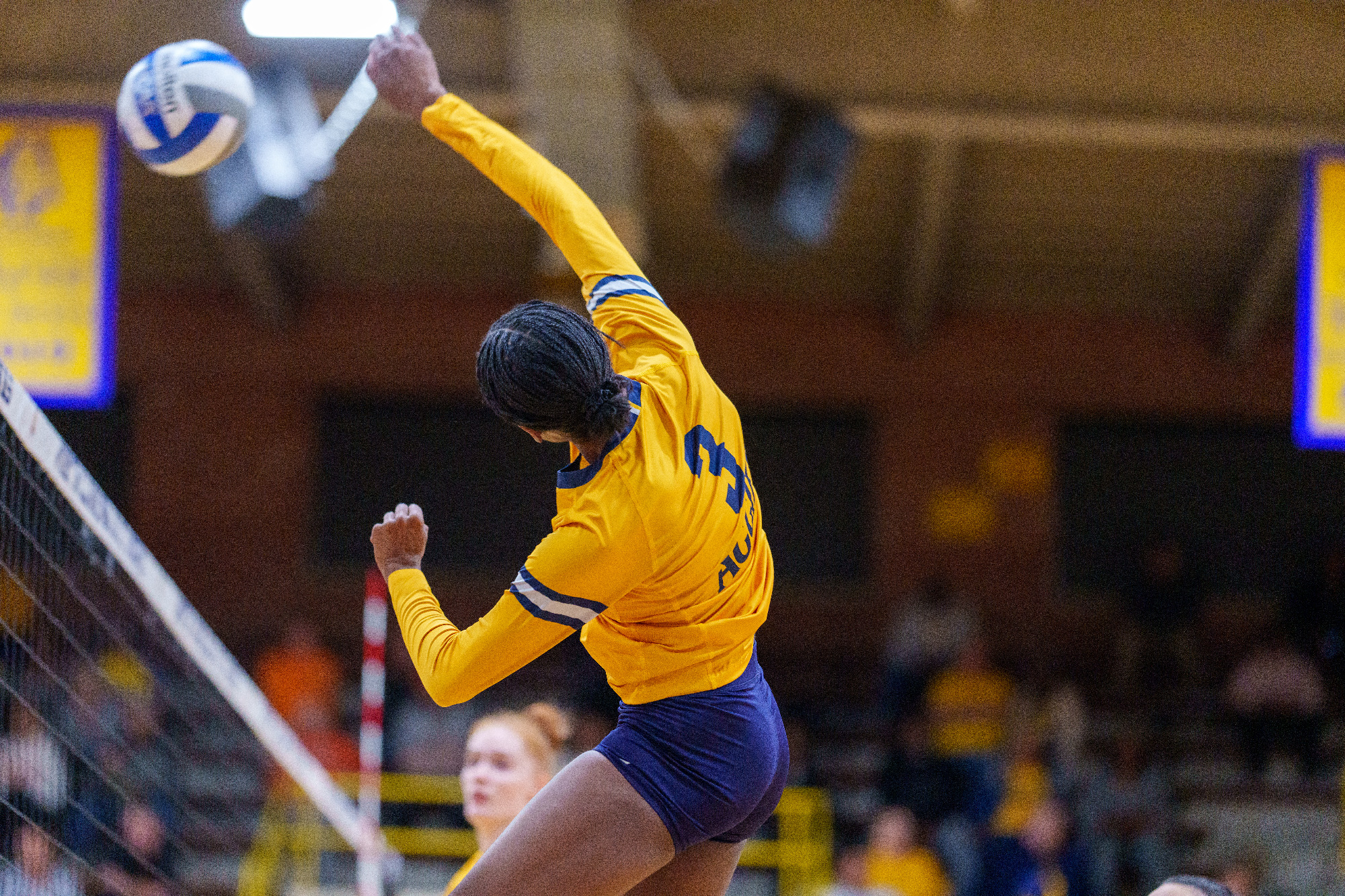 Tyne Ross (3) - 2025 A&T Volleyball vs Campbell \ www.ncataggies.com - Photo by: Kevin L. Dorsey