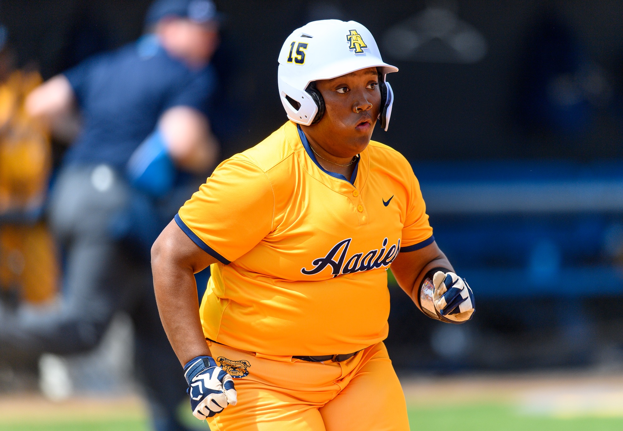 Jamari Moss (15) - 2025 A&T Softball vs Towson \ www.ncataggies.com - Photo by: Kevin L. Dorsey