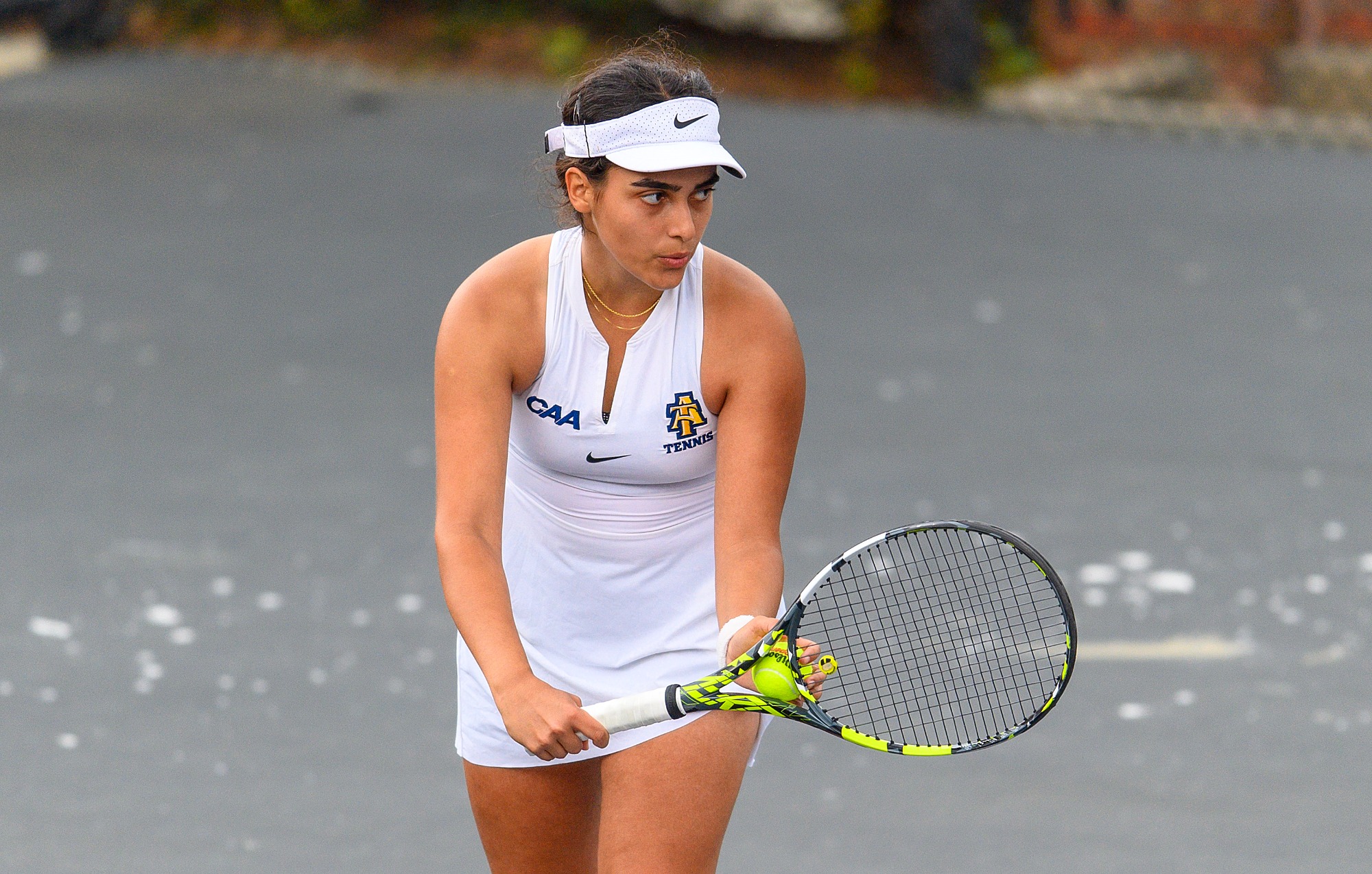Dorsa Cheraghi - 2025 A&T Women's Tennis at UNCG \ www.ncataggies.com - Photo by: Kevin L. Dorsey