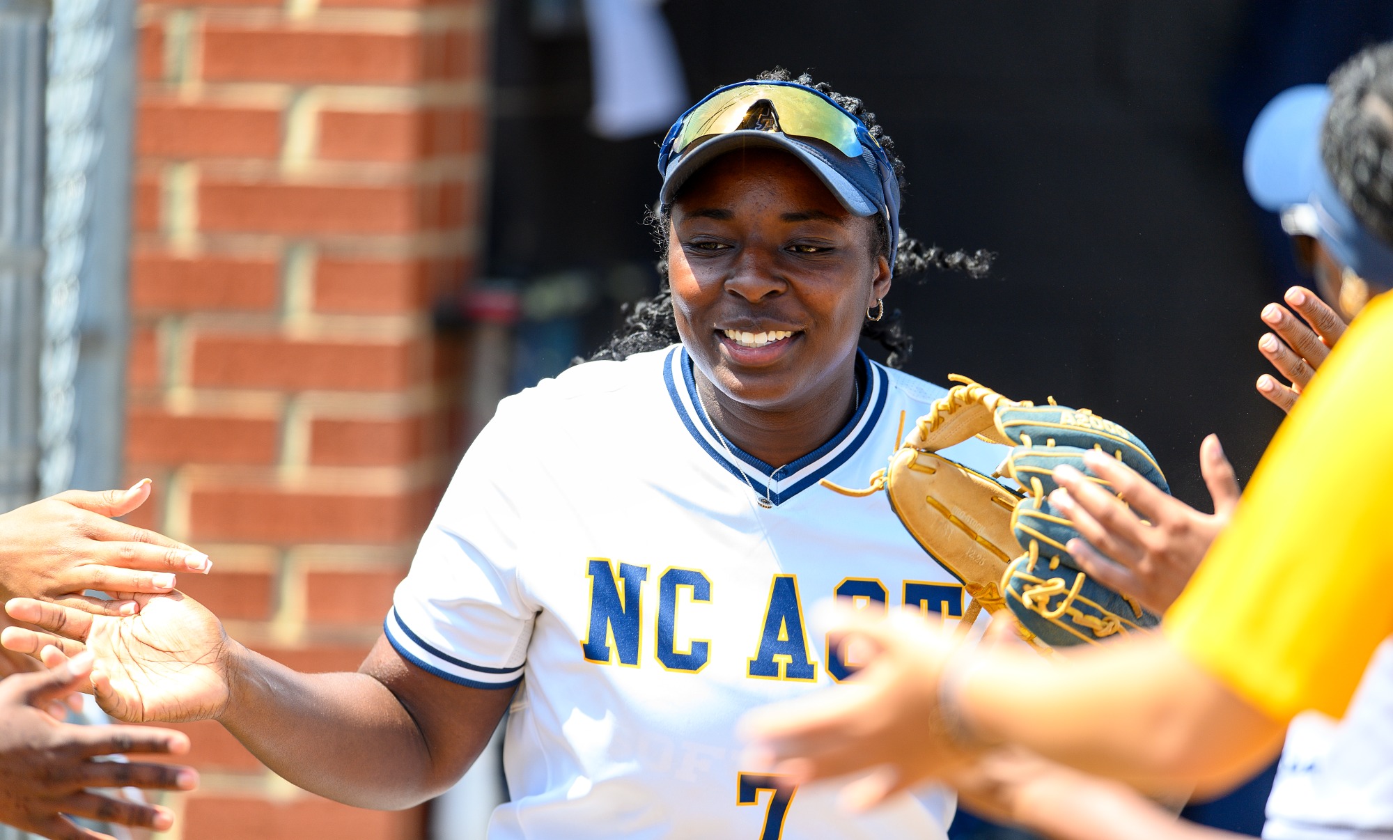 Trinity Glover (7) - 2025 A&T Softball vs Elon \ www.ncataggies.com - Photo by: Kevin L. Dorsey