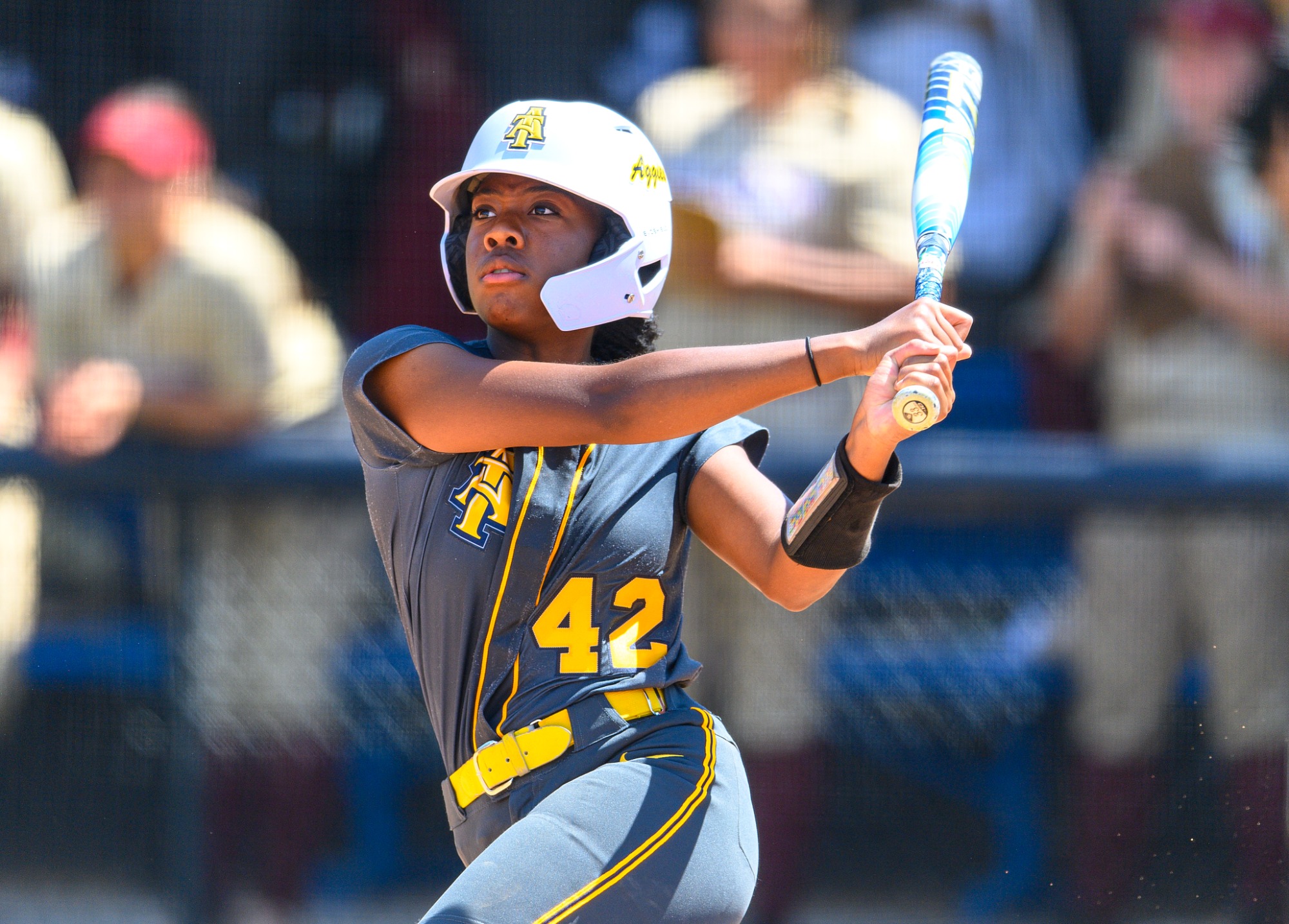 Tyra Robinson (42) - 2025 A&T Softball vs Elon (Game 3) \ www.ncataggies.com - Photo by: Kevin L. Dorsey