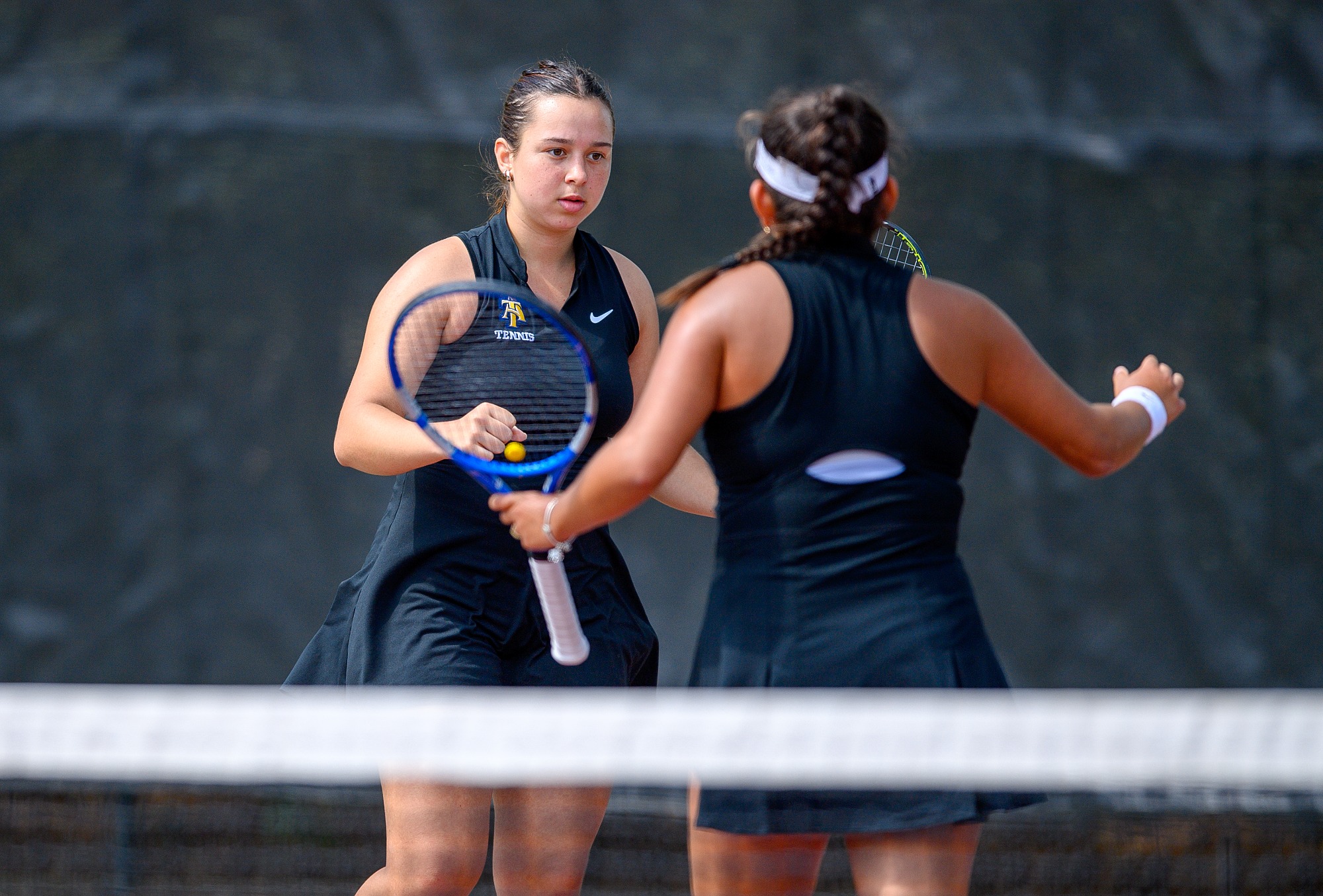Juana Gomez Weiss & Flavia Villegas - 2025 A&T Women's Tennis at Elon \ www.ncataggies.com - Photo by: Kevin L. Dorsey