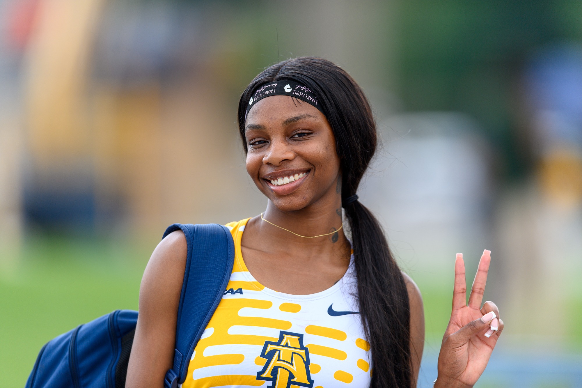 Spirit Morgan - 2025 A&T Track at CAA Track Championships \ www.ncataggies.com - Photo by: Kevin L. Dorsey