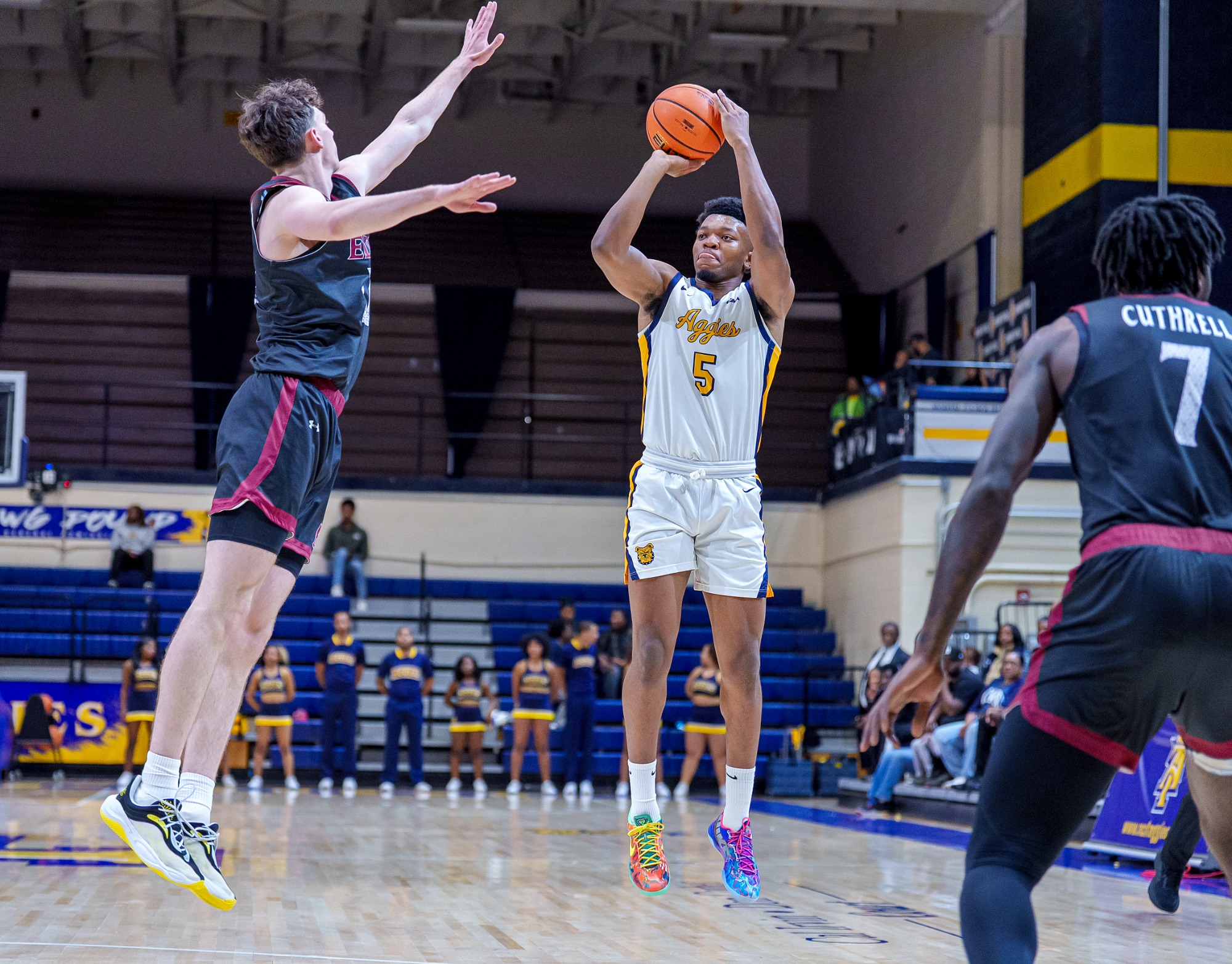 Lewis Walker (5) - 2025-26 A&T Men's Basketball vs Elon \ www.ncataggies.com - Photo by: Kevin L. Dorsey