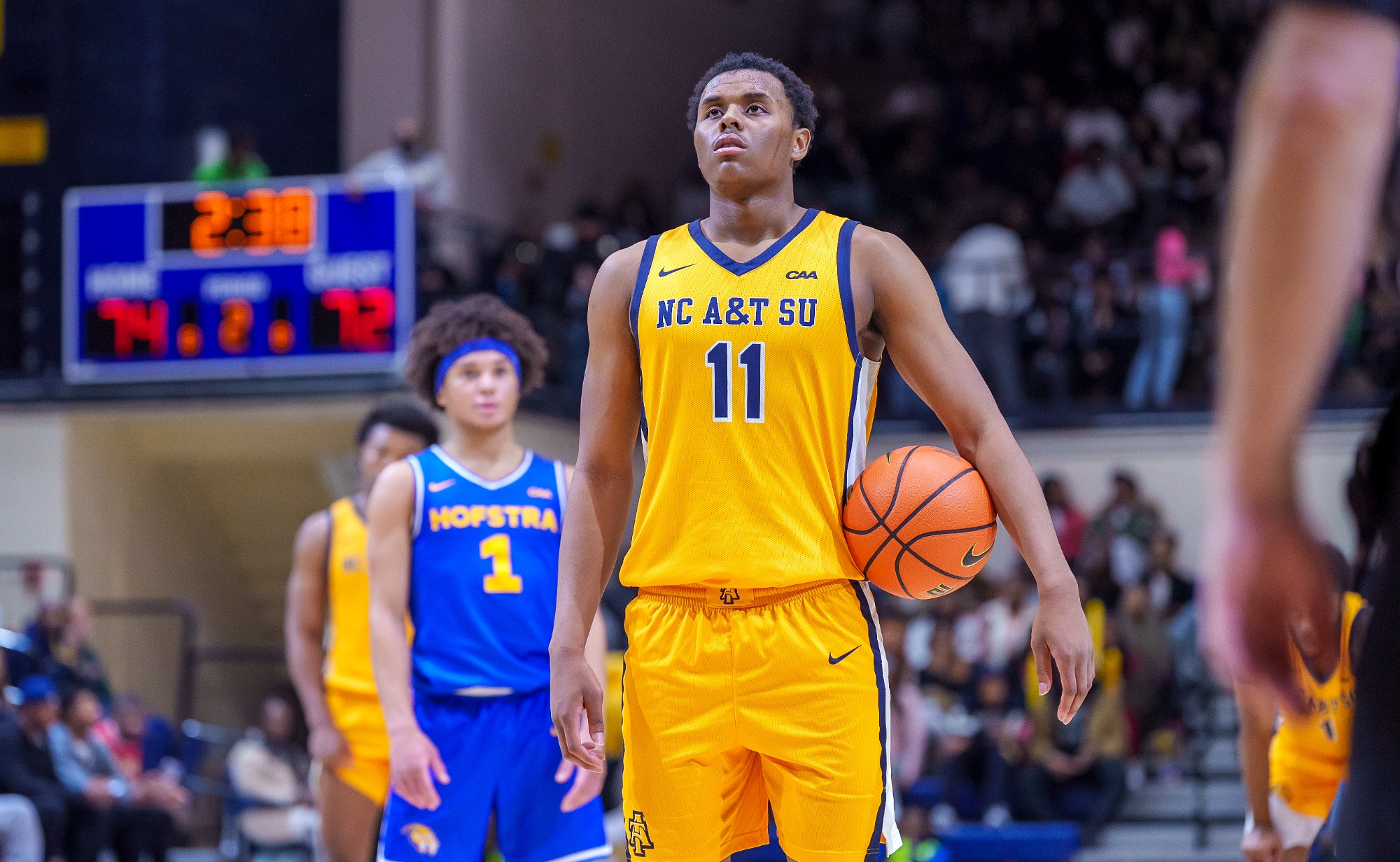 Dwayne Pierce (11)  - 2025-26 A&T Men's Basketball vs Hofstra \ www.ncataggies.com - Photo by: Kevin L. Dorsey
