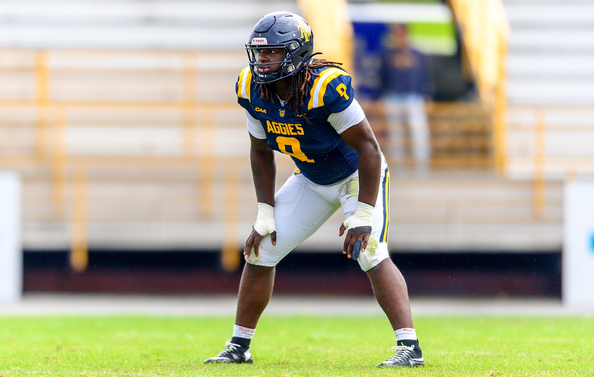 Donavan Frederick (9) - 2026 A&T Football vs University of New Hampshire \ www.ncataggies.com - Photo by: Kevin L. Dorsey