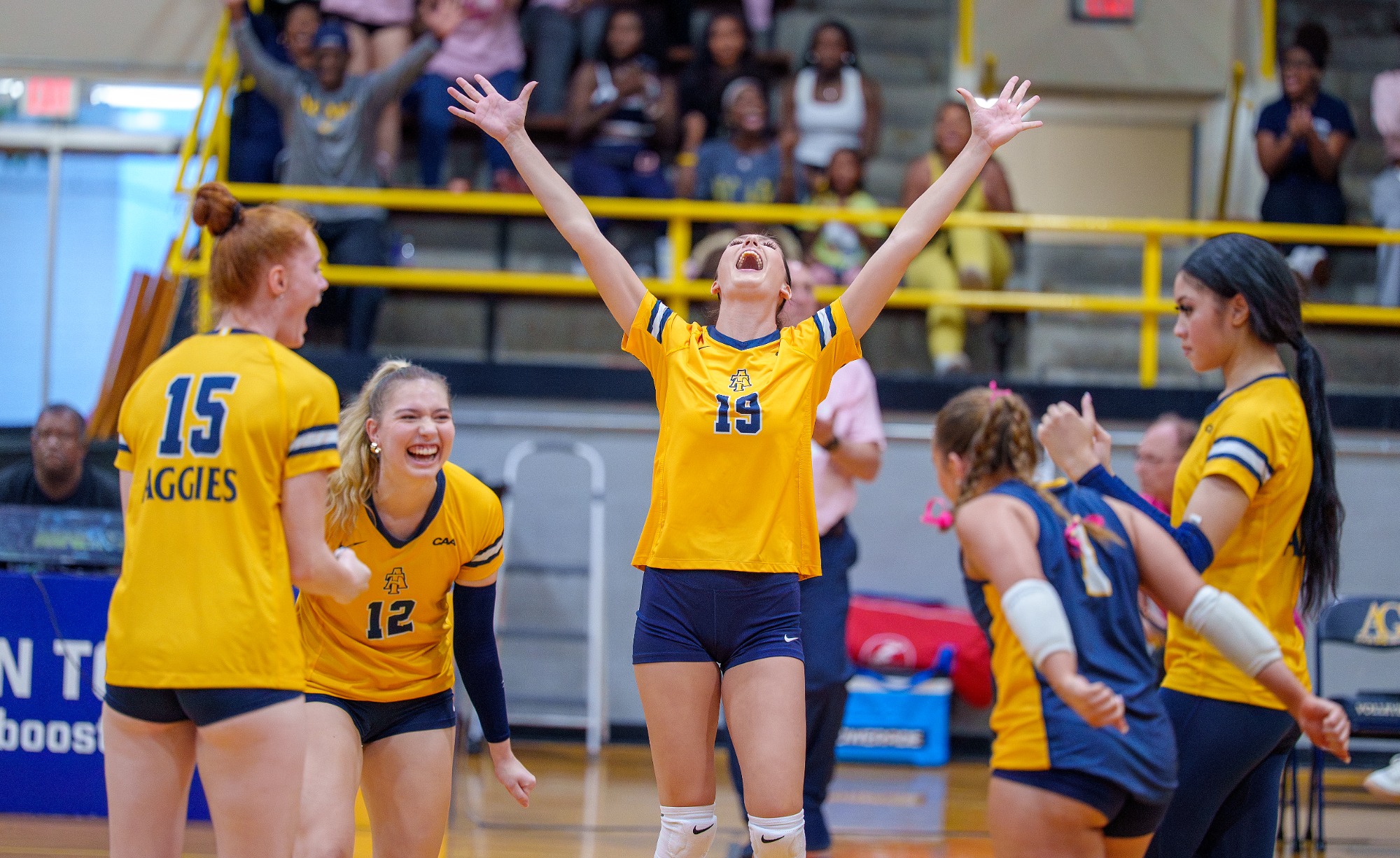 Agata Zwierzynska (19) - 2026 A&T Volleyball vs Charleston \ www.ncataggies.com - Photo by: Kevin L. Dorsey