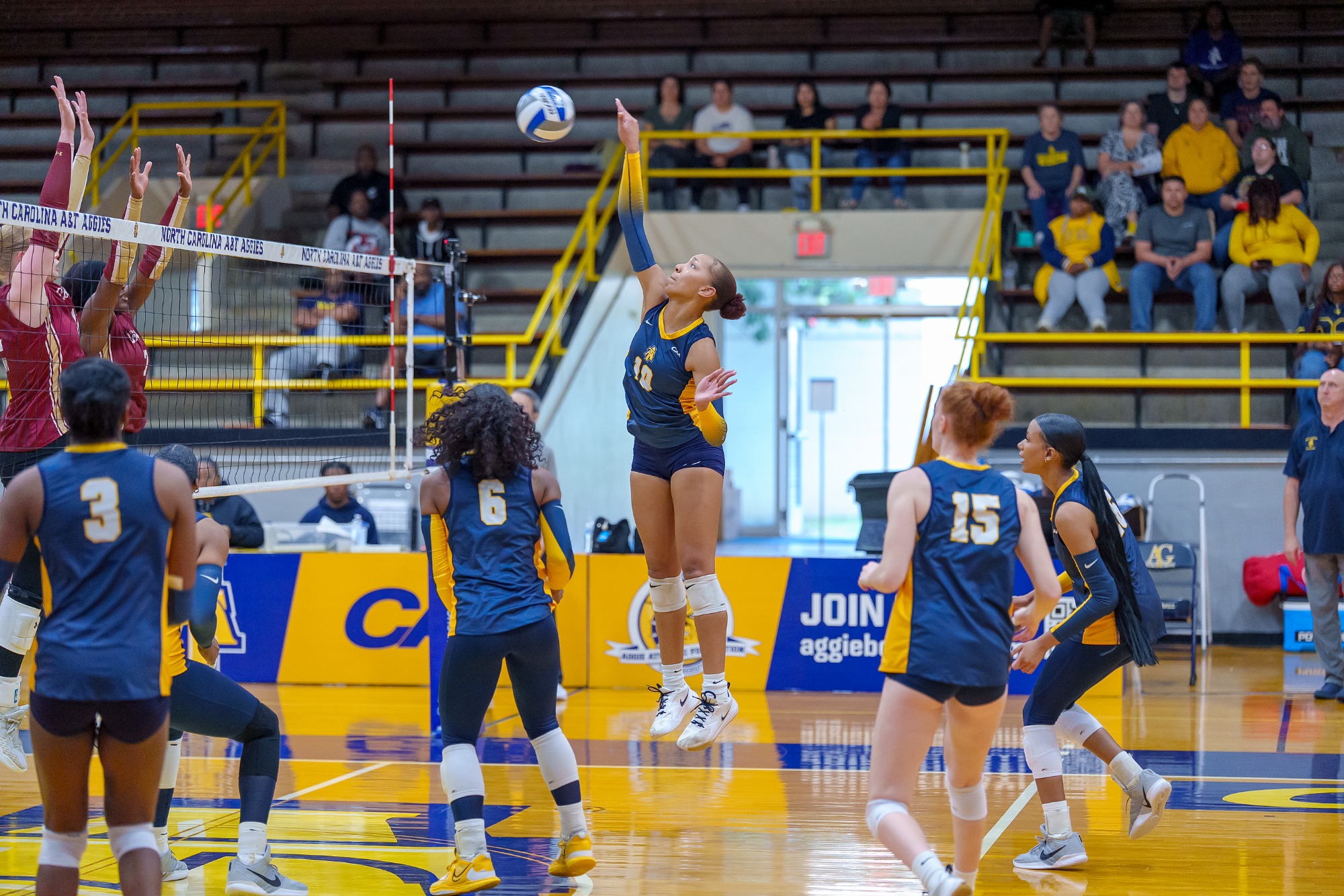 Mikala Sampson (10) - 2026 A&T Volleyball vs Charleston \ www.ncataggies.com - Photo by: Kevin L. Dorsey