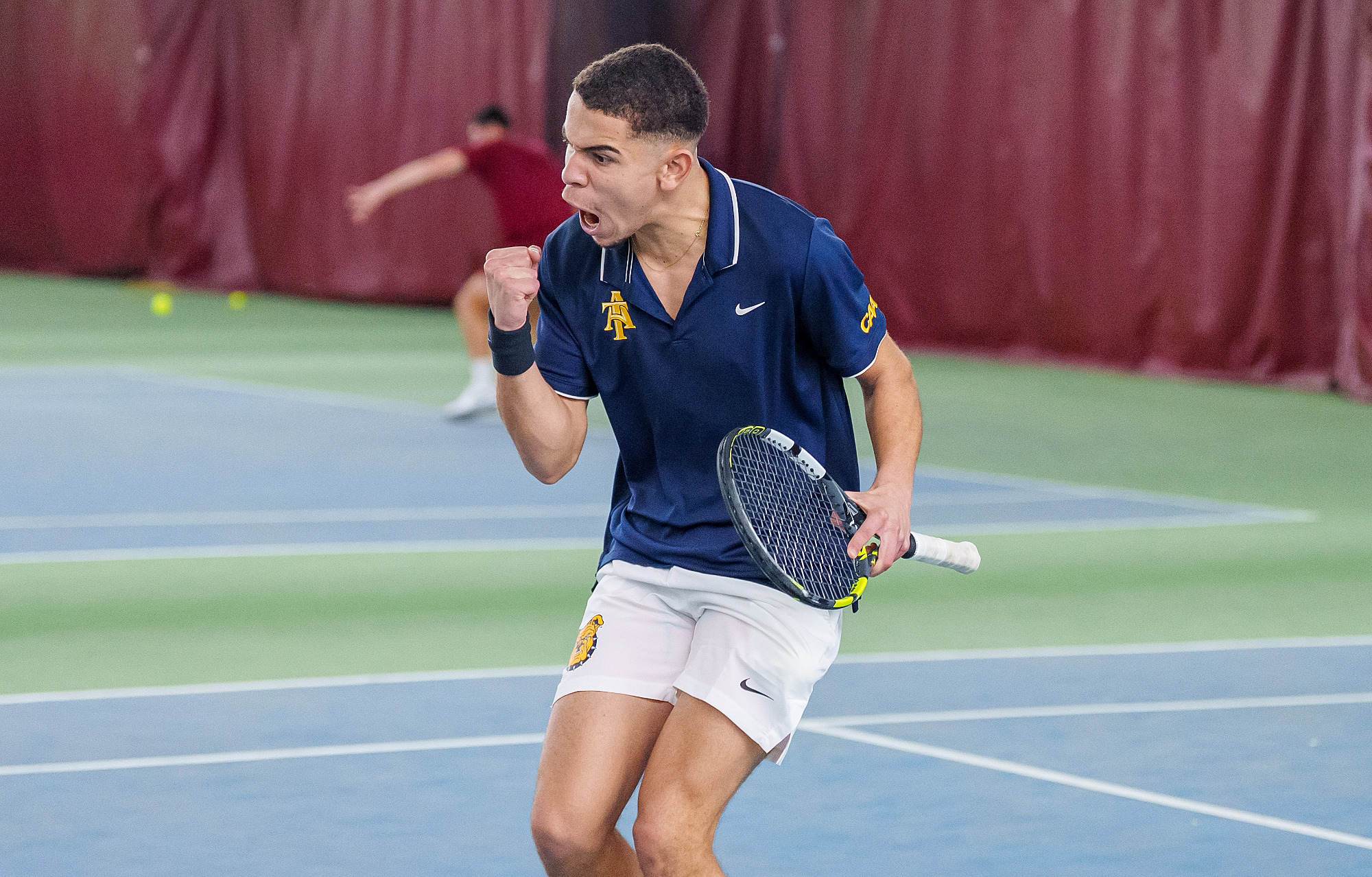 Kaua Santos  - 2026 A&T Men's Tennis vs Shaw \ www.ncataggies.com - Photo by: Kevin L. Dorsey