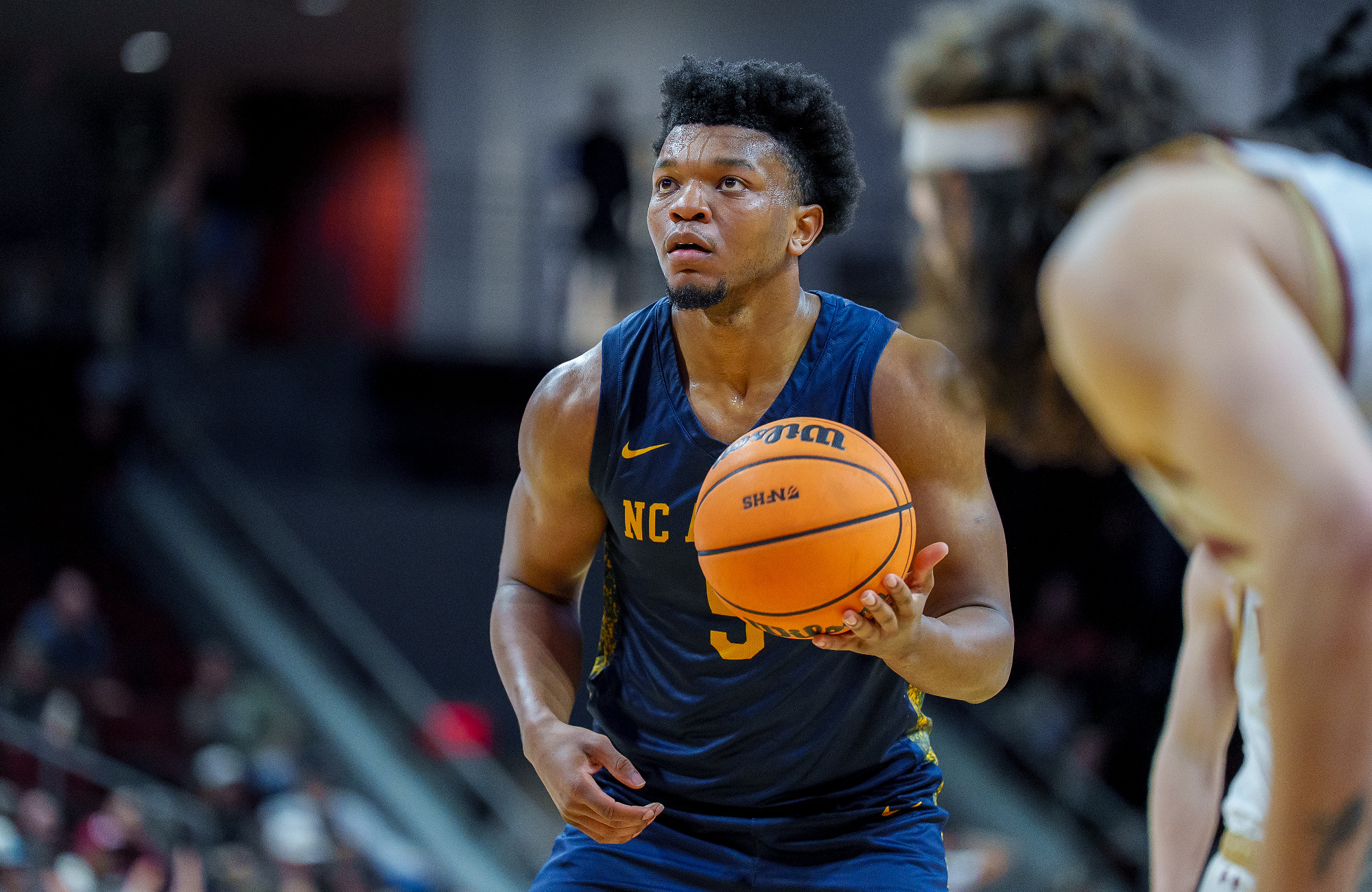 Lewis Walker (5) - 2025-26 A&T Men's Basketball at Elon \ www.ncataggies.com - Photo by: Kevin L. Dorsey