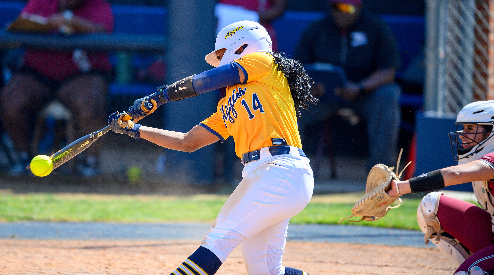 Ayanna Mears (14) - 2026 A&T Softball vs NC Central \ www.ncataggies.com - Photo by: Kevin L. Dorsey