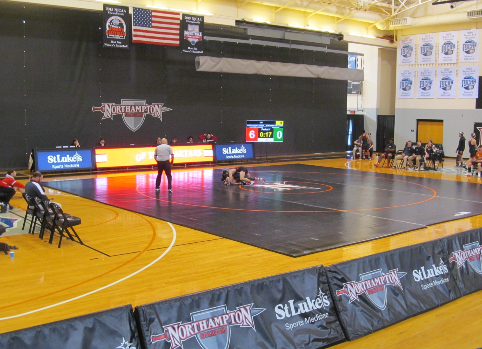 Wrestling action v Union 