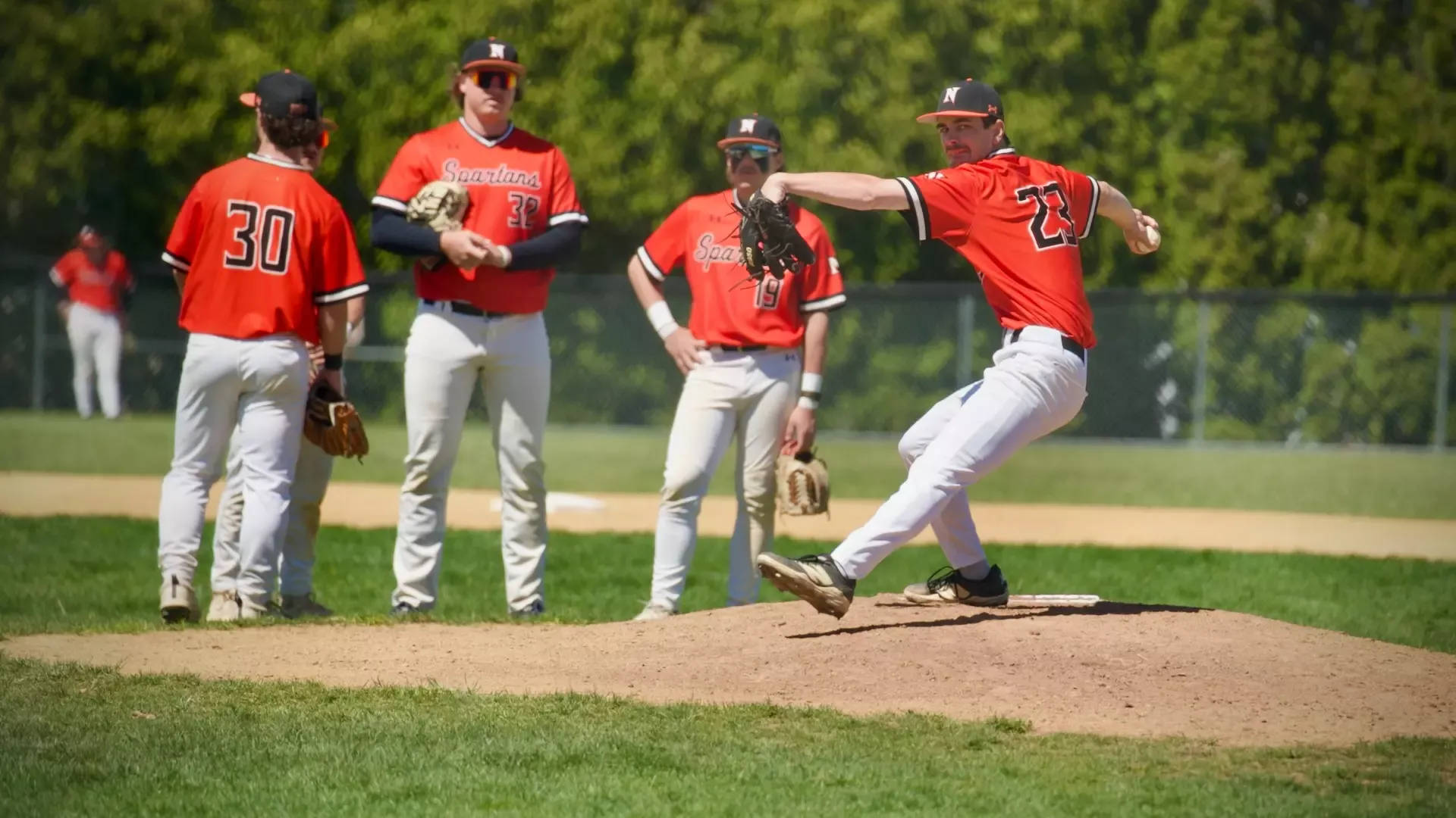 Rissmiller taking the mound during change