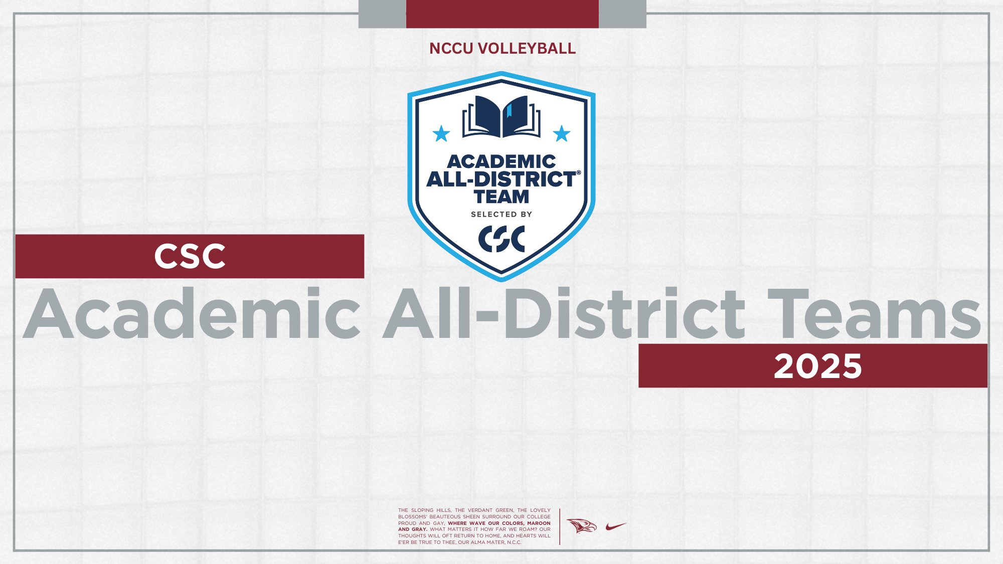 CSC Academic All-District Volleyball Graphic 