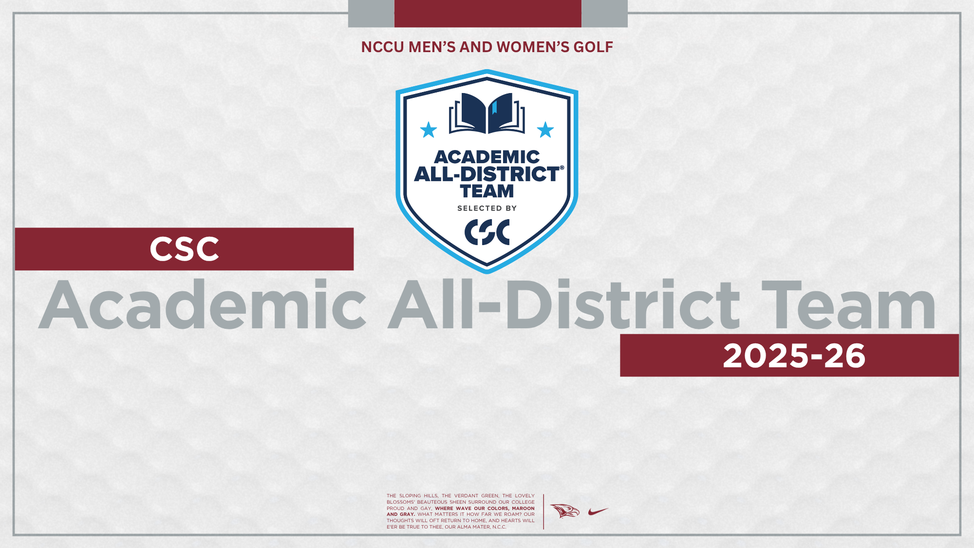 CSC M&W Academic All-District 2025-26