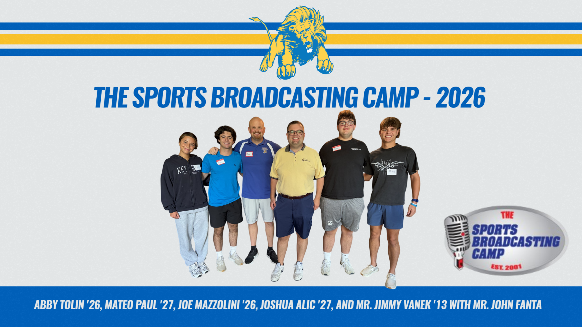 The Sports Broadcasting Camp 2026 Attendees