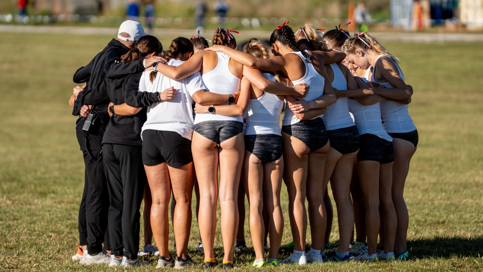 XC team huddle